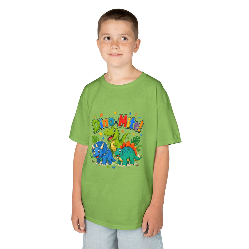 Kids T-Shirt - "Dino-Mite!" Colorful Dino Crew Tee for Toddlers & Kids