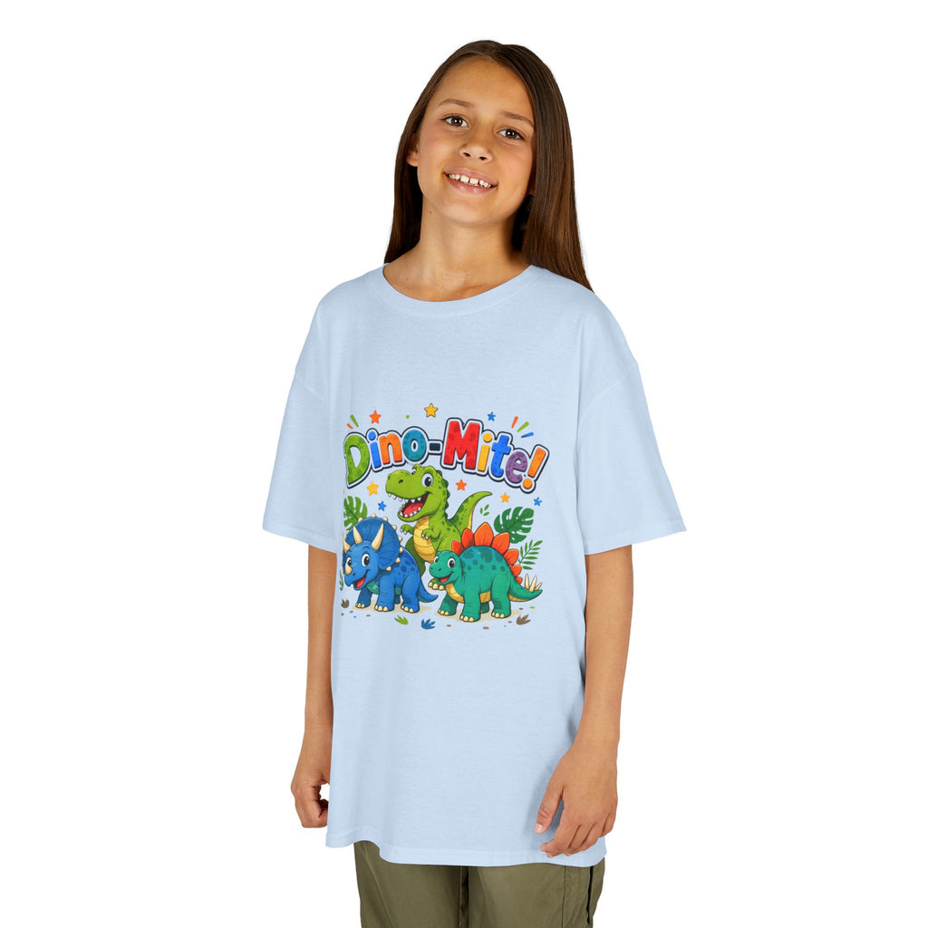 Kids T-Shirt - "Dino-Mite!" Colorful Dino Crew Tee for Toddlers & Kids