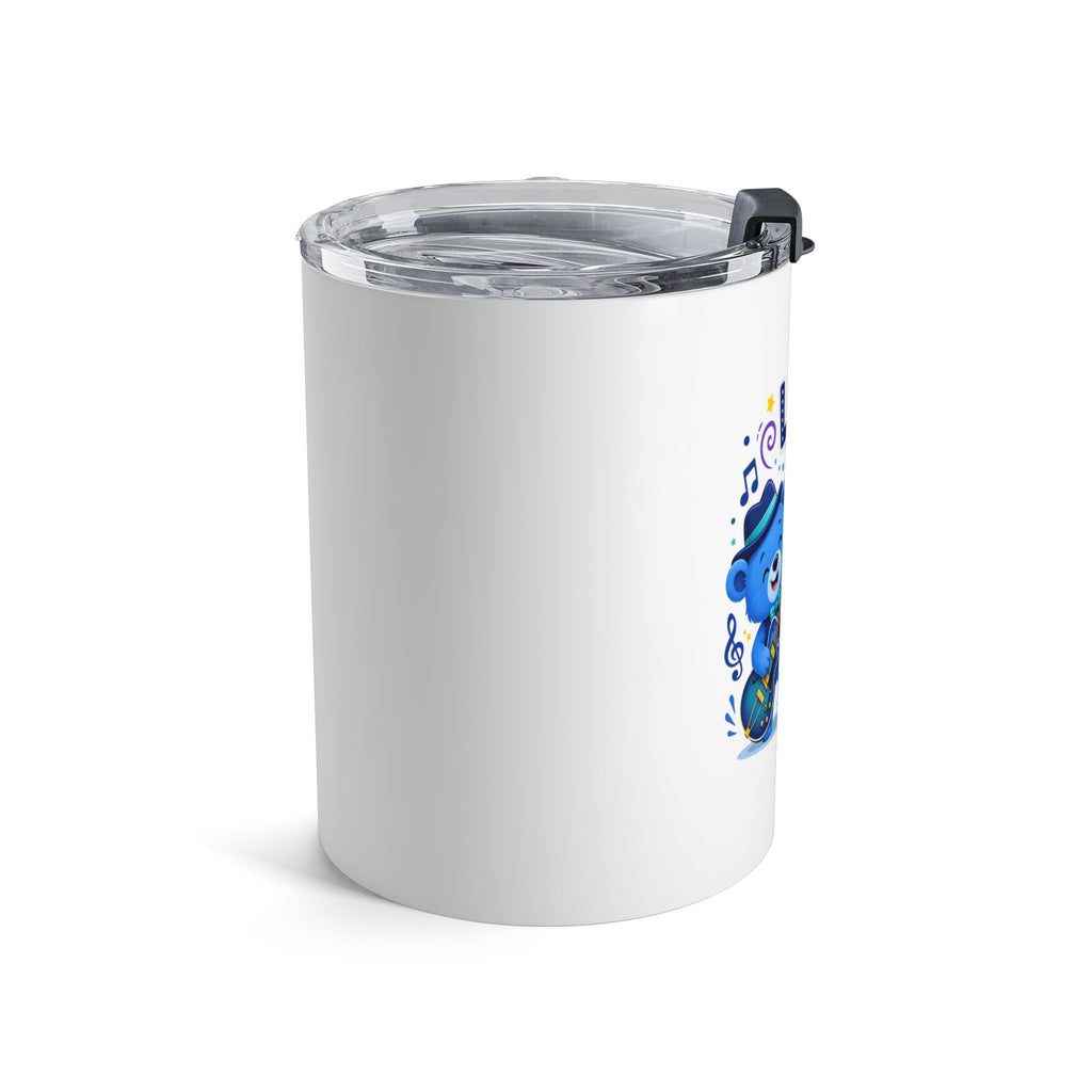 10oz Insulated Tumbler — “Little Blues, Big Smiles” Kids Music Bear Design