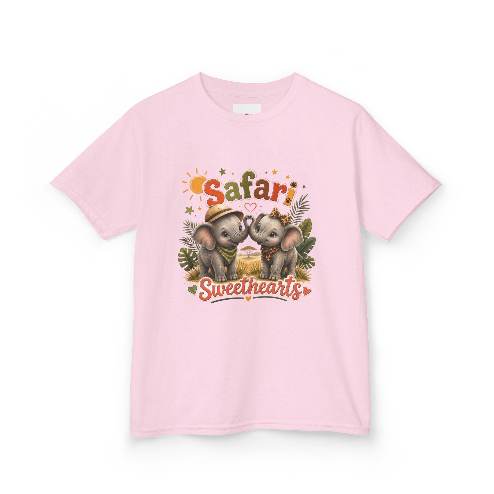 Kids Safari Sweethearts Tee — Cute Elephant Jungle Graphic T-Shirt