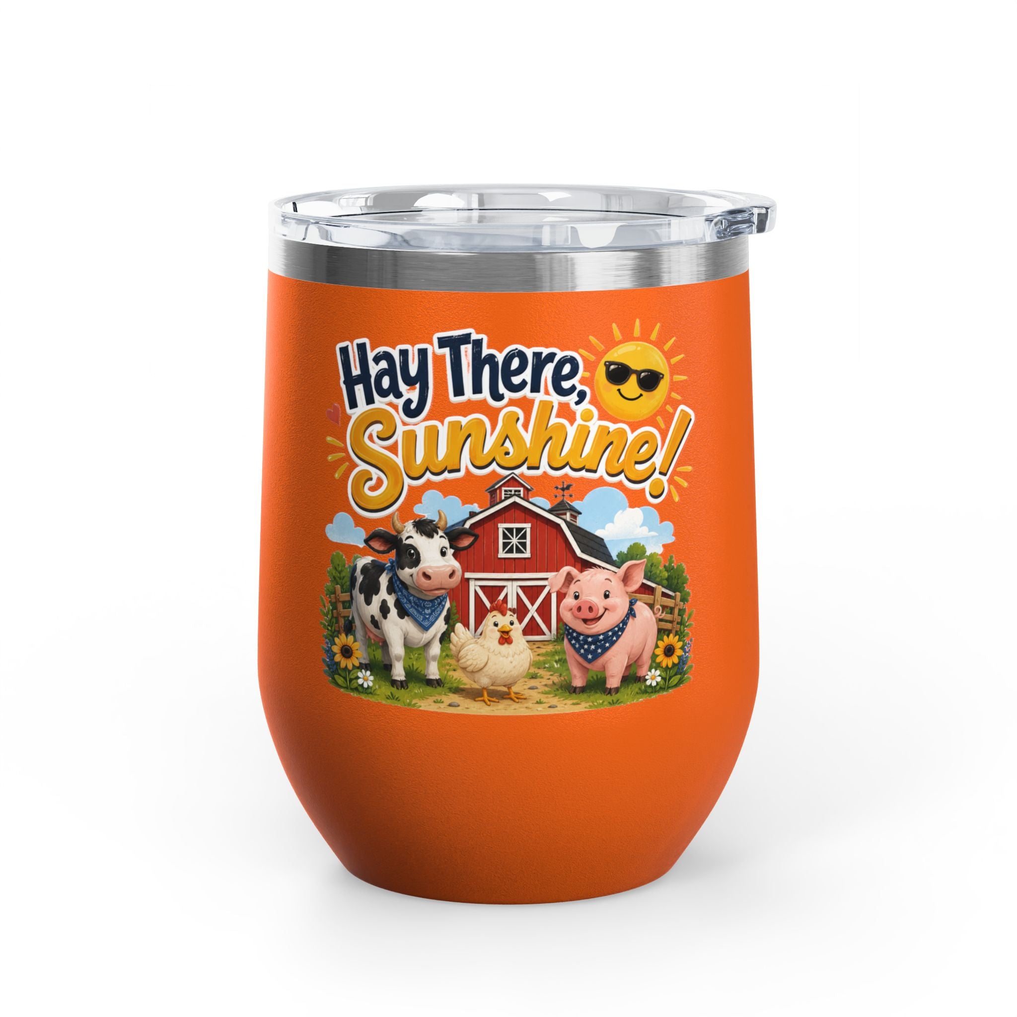 "Hay There, Sunshine!" Farm Animal 12oz Insulated Cup
