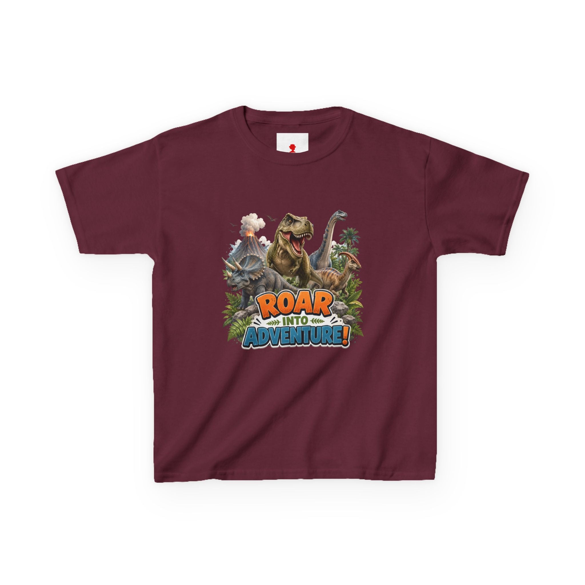 Kids Dinosaur Tee - "Roar Into Adventure" Graphic Shirt for Boys & Girls