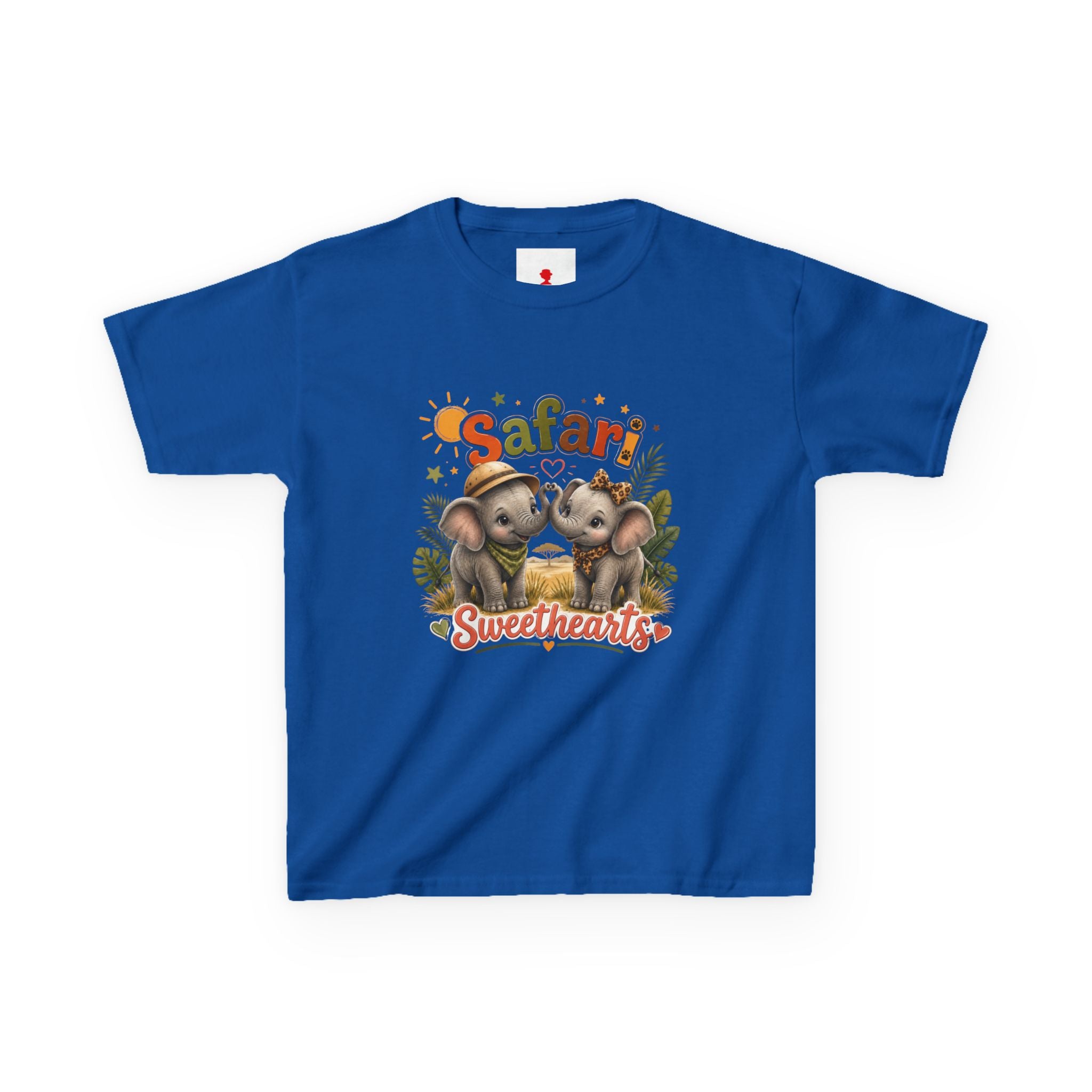 Kids Safari Sweethearts Tee — Cute Elephant Jungle Graphic T-Shirt