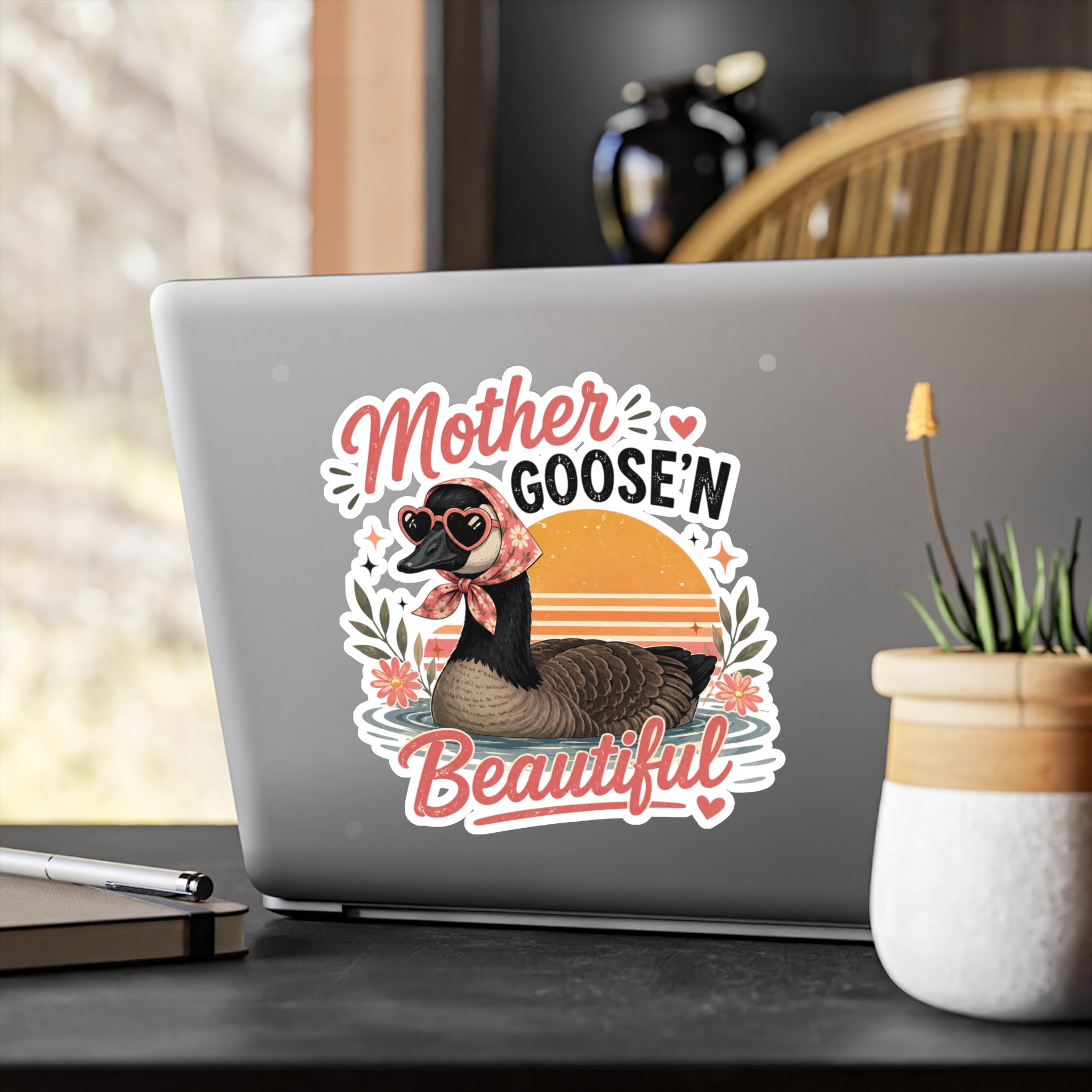 Mother Goose'n Beautiful Vinyl Sticker