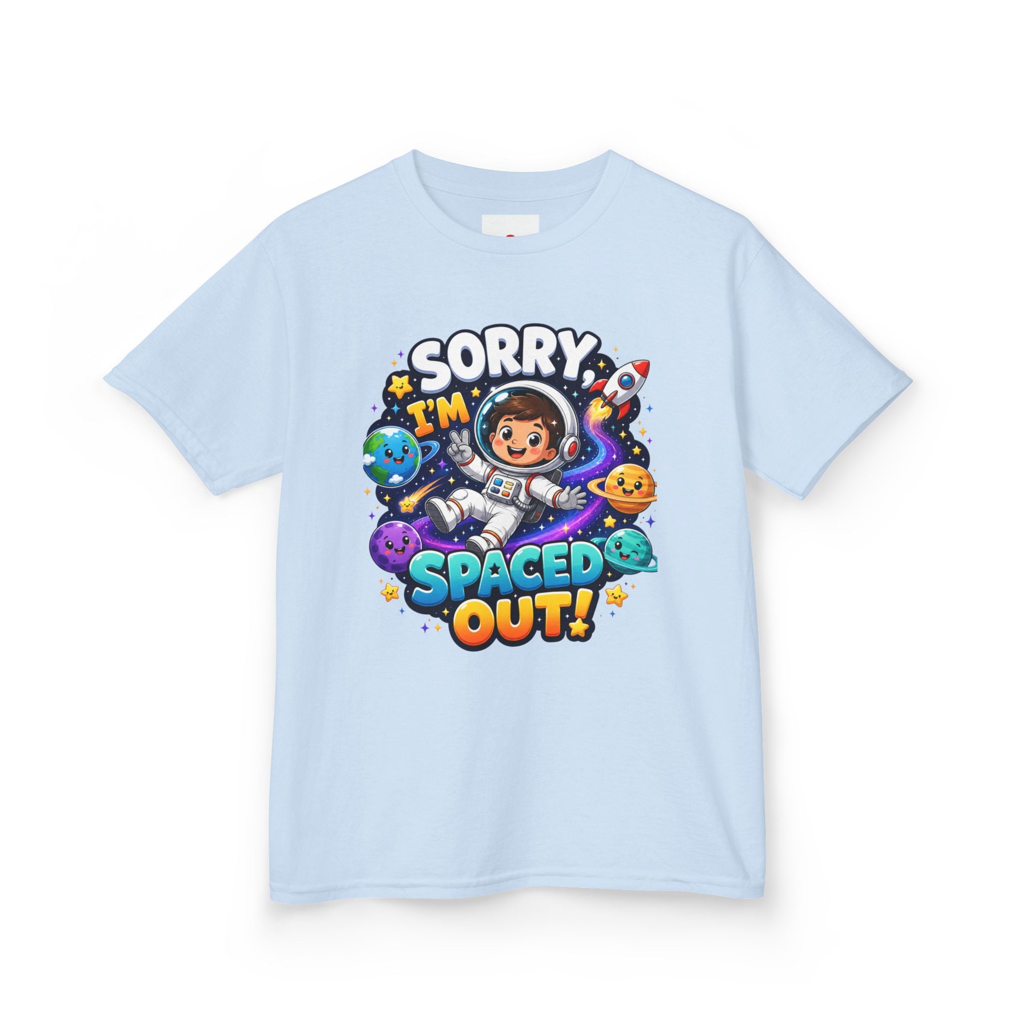Spaced Out Kids T-Shirt — "Sorry I'm Spaced Out!" Cute Space Astronaut Tee