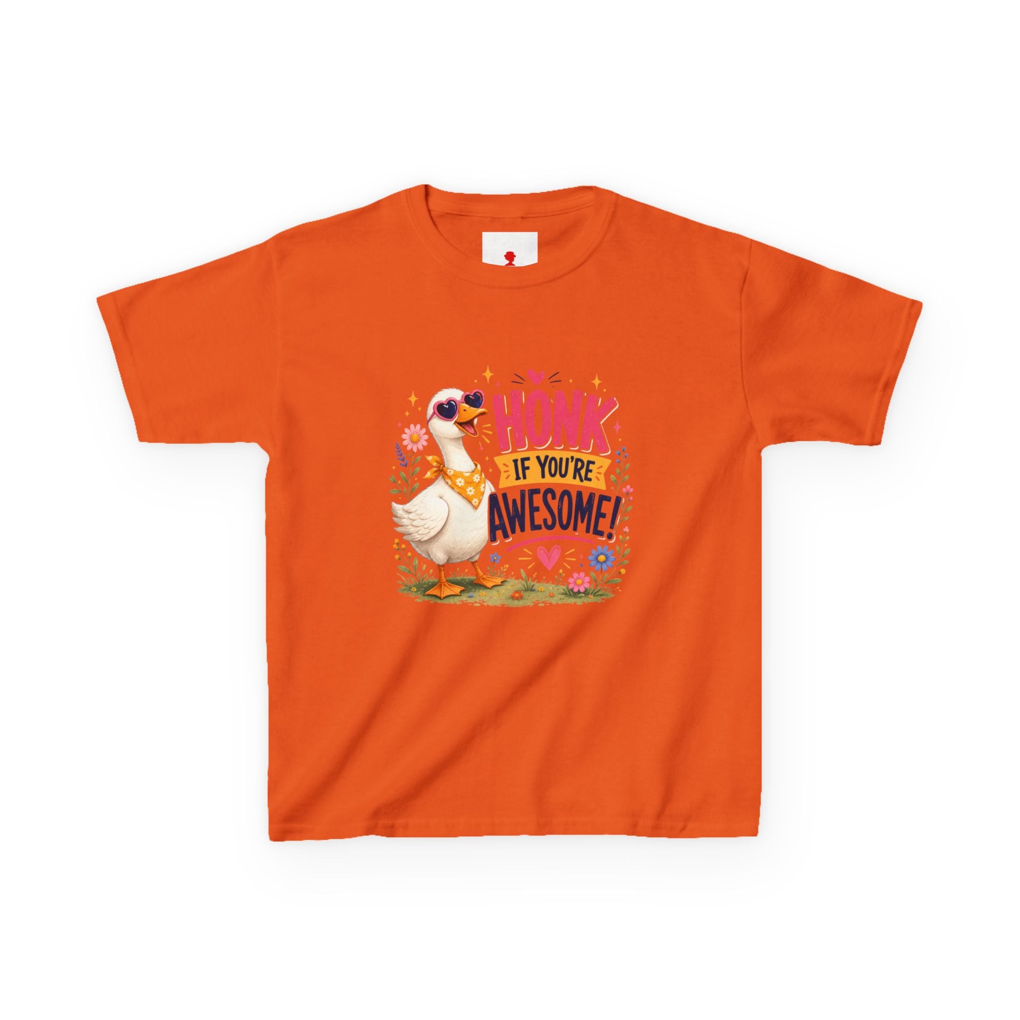 Kids Tee — "Honk If You're Awesome!" Cute Goose Graphic Shirt