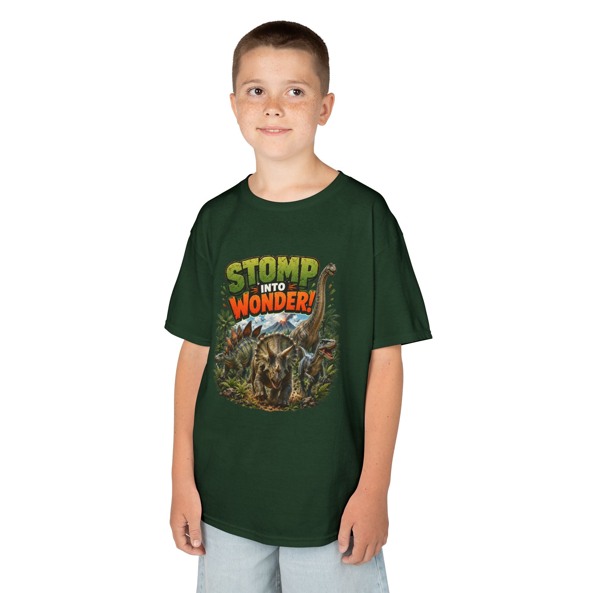Kids T-Shirt - "Stomp Into Wonder" Dinosaur Graphic Tee