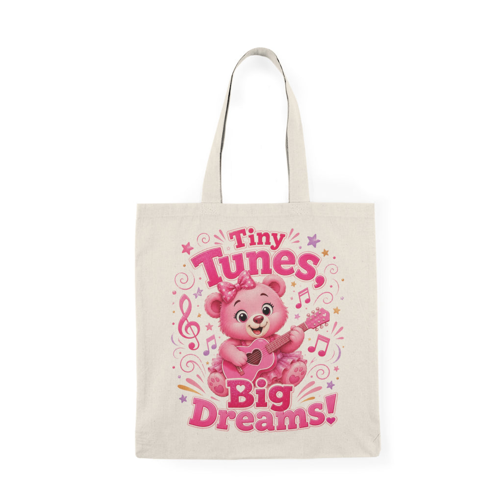 Cute Pink Bear Tote Bag – "Tiny Tunes, Big Dreams" Kids Music Tote