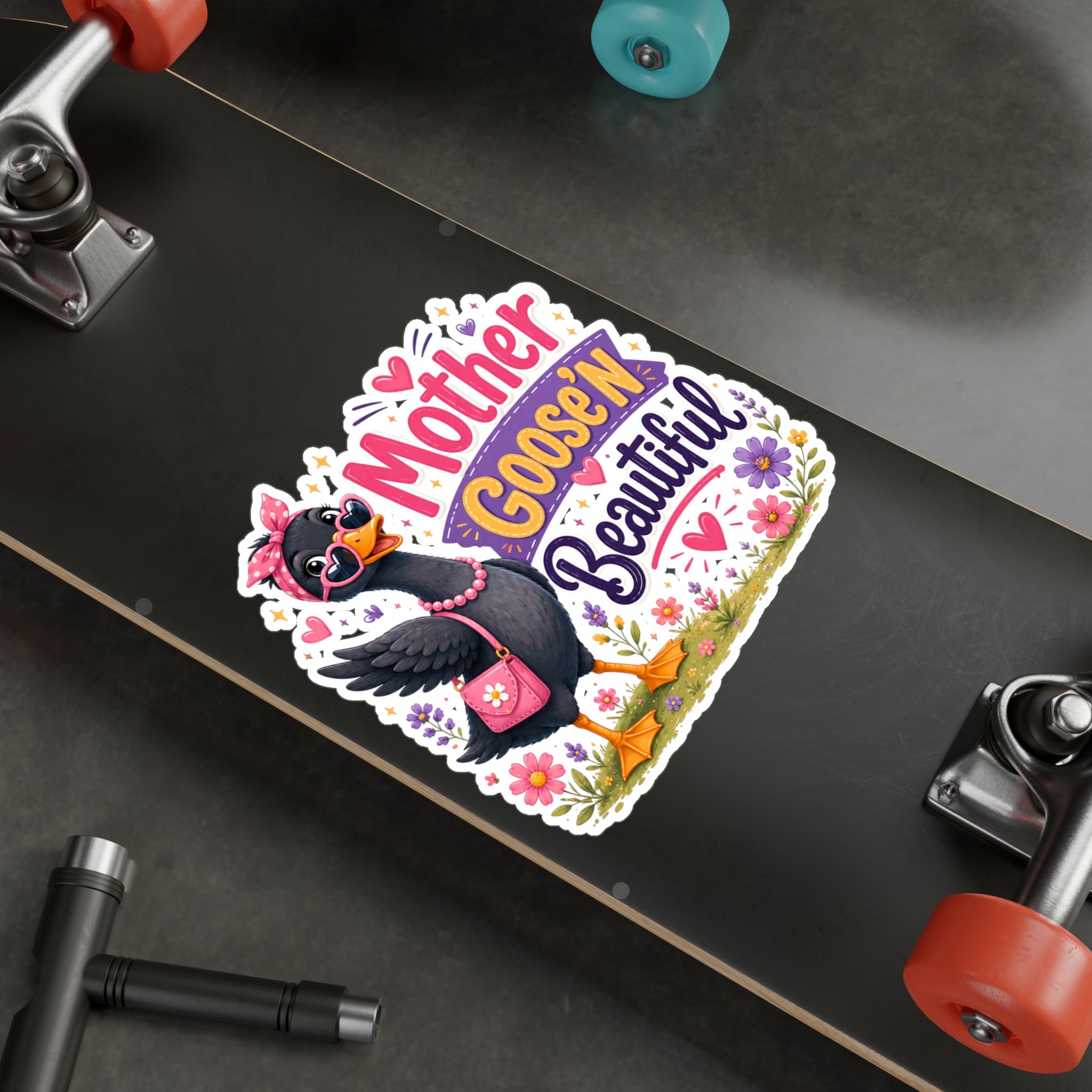 Mother Goose'n Beautiful Vinyl Sticker — Cute Kiss-Cut Decal for Moms & Nursery Decor