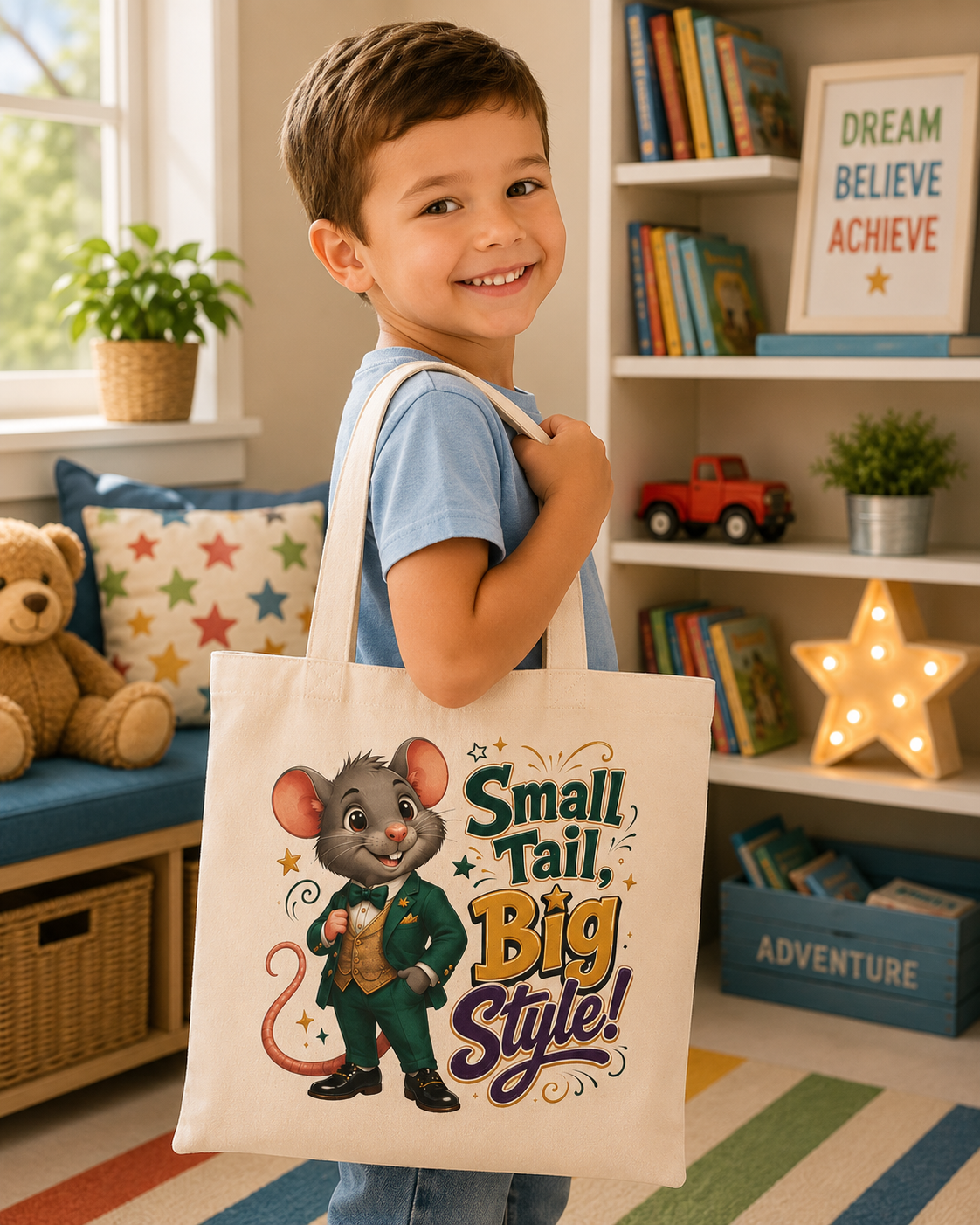 Small Tail, Big Style! Cute Mouse Tote Bag