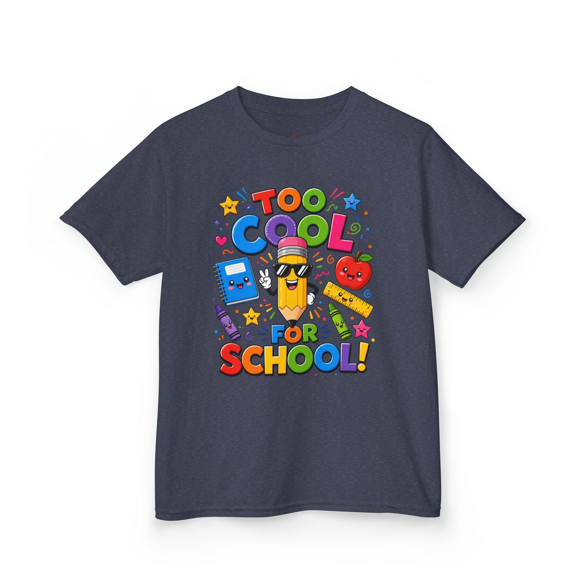 Too Cool For School Kids Tee | Cute Pencil School Supplies Back to School