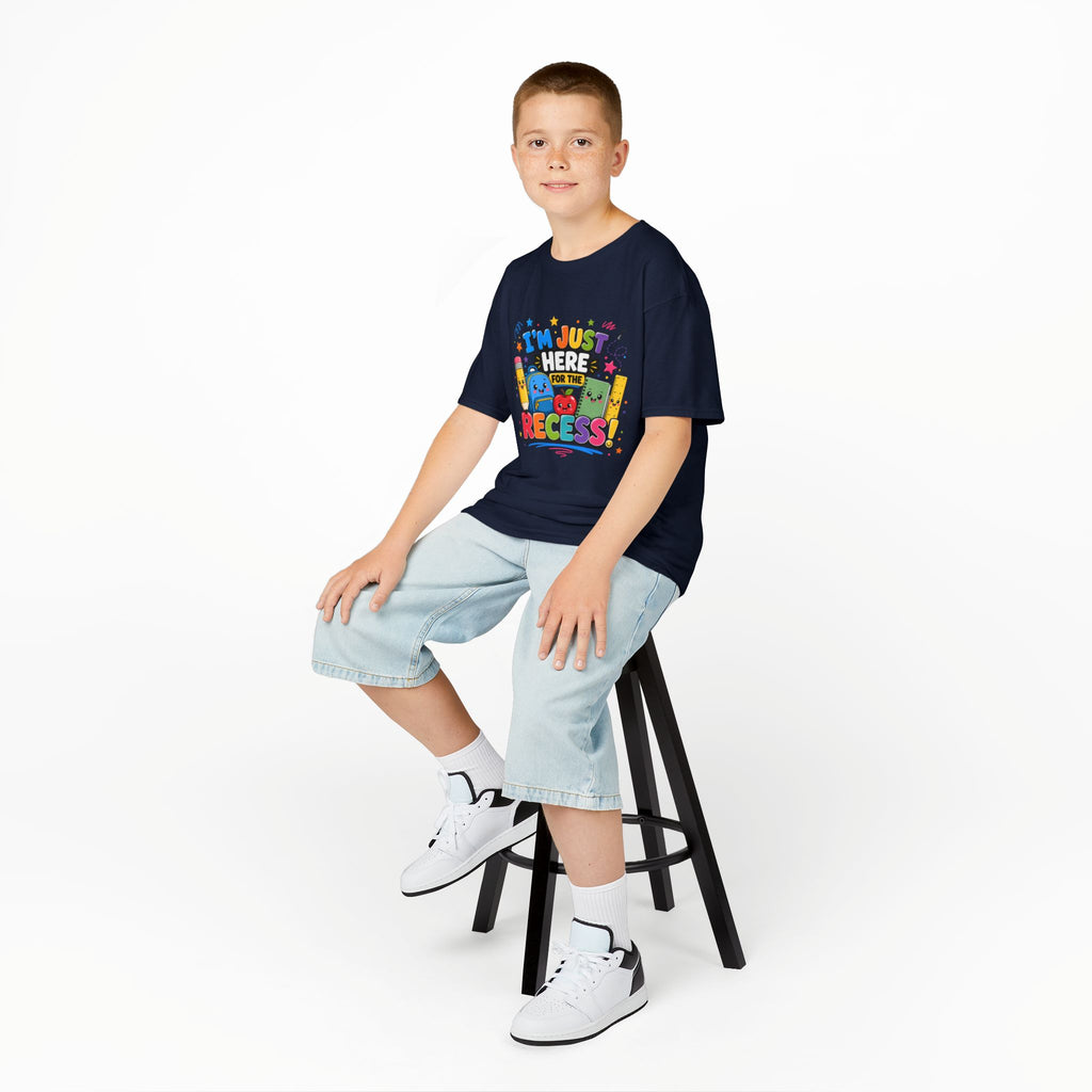 I'm Just Here for Recess Kids T-Shirt | Playful School Graphic Tee
