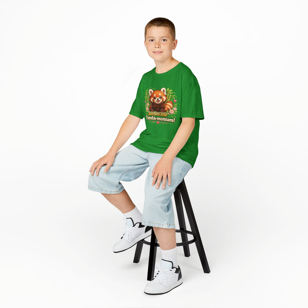 Red Panda Illustration Kids T-Shirt | "Just A Little Panda-monium"