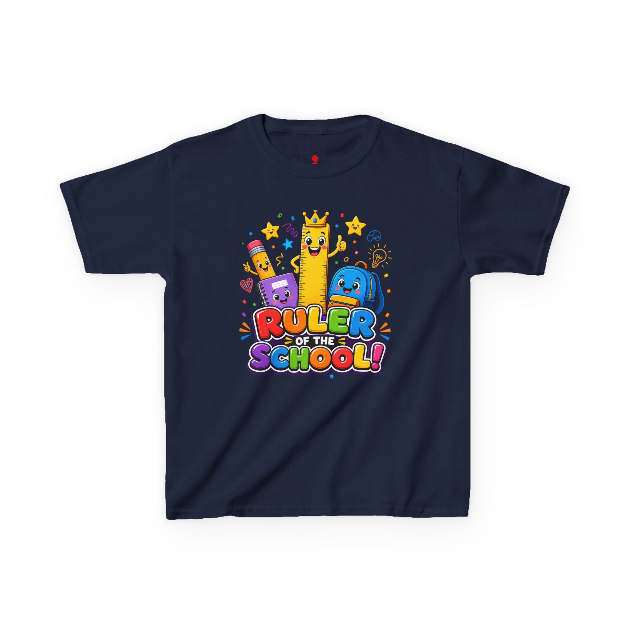 Ruler of the School kids T-Shirt | Cute School Supplies Graphic