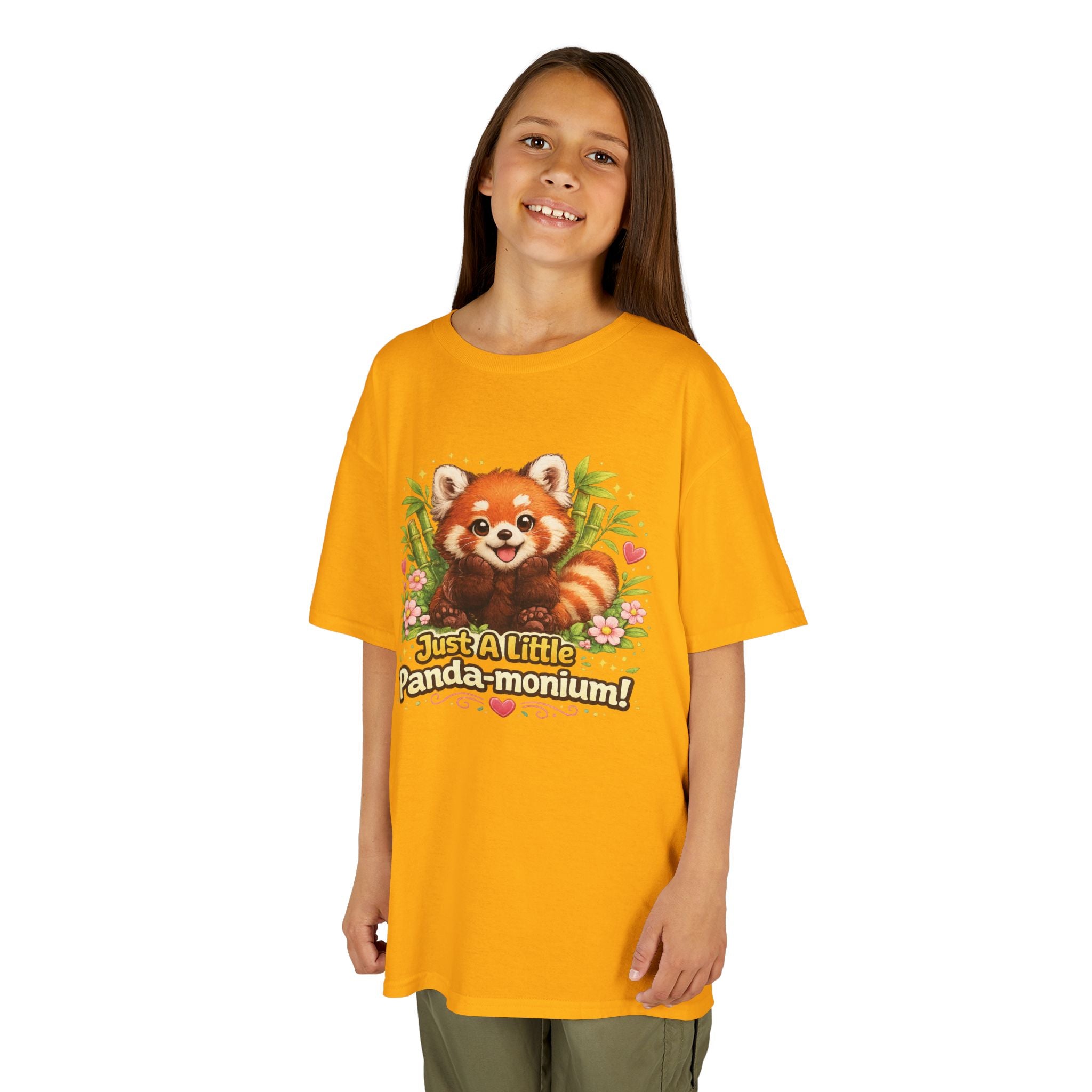 Red Panda Illustration Kids T-Shirt | "Just A Little Panda-monium"