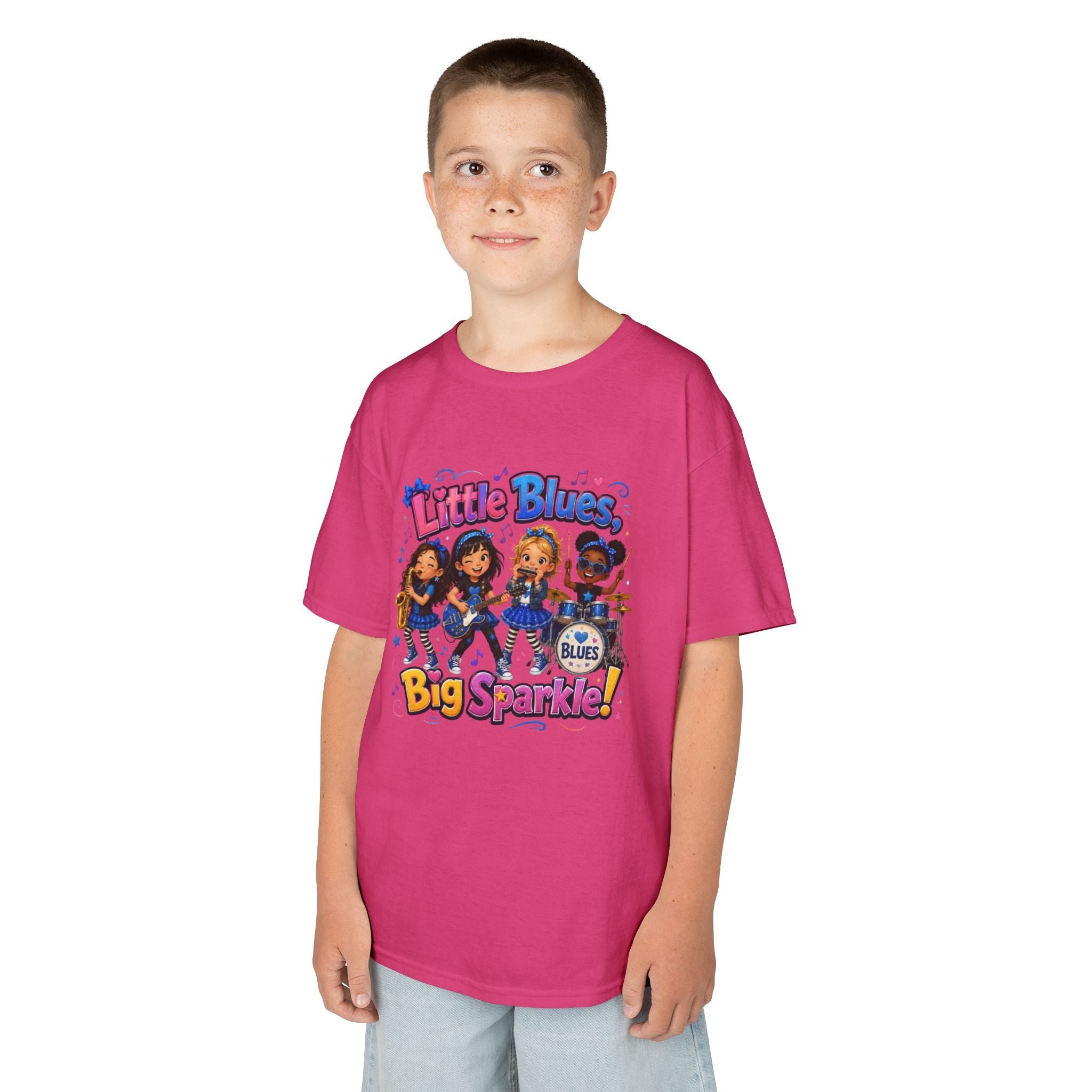 Kids Tee — "Little Blues Big Sparkle" Band Graphic