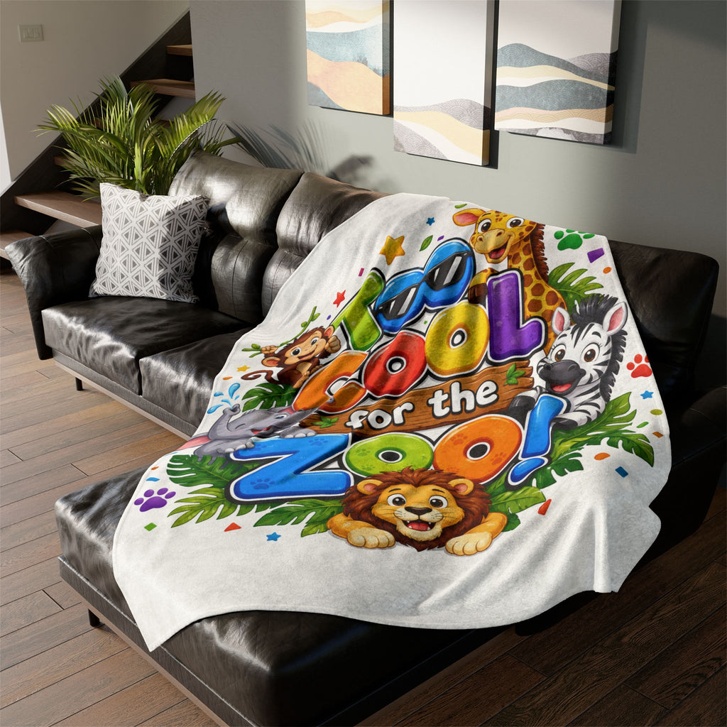 Too Cool for the Zoo! Kids Animal Print Blanket