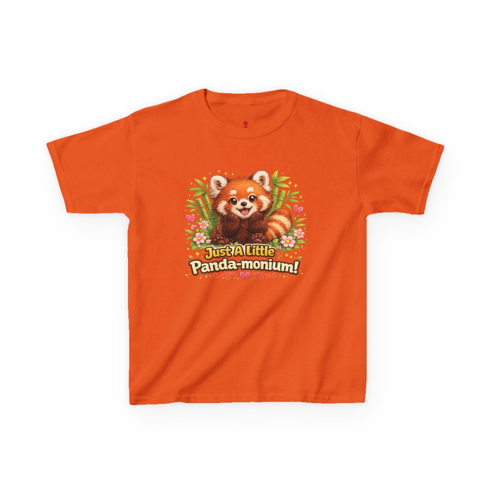 Red Panda Illustration Kids T-Shirt | "Just A Little Panda-monium"
