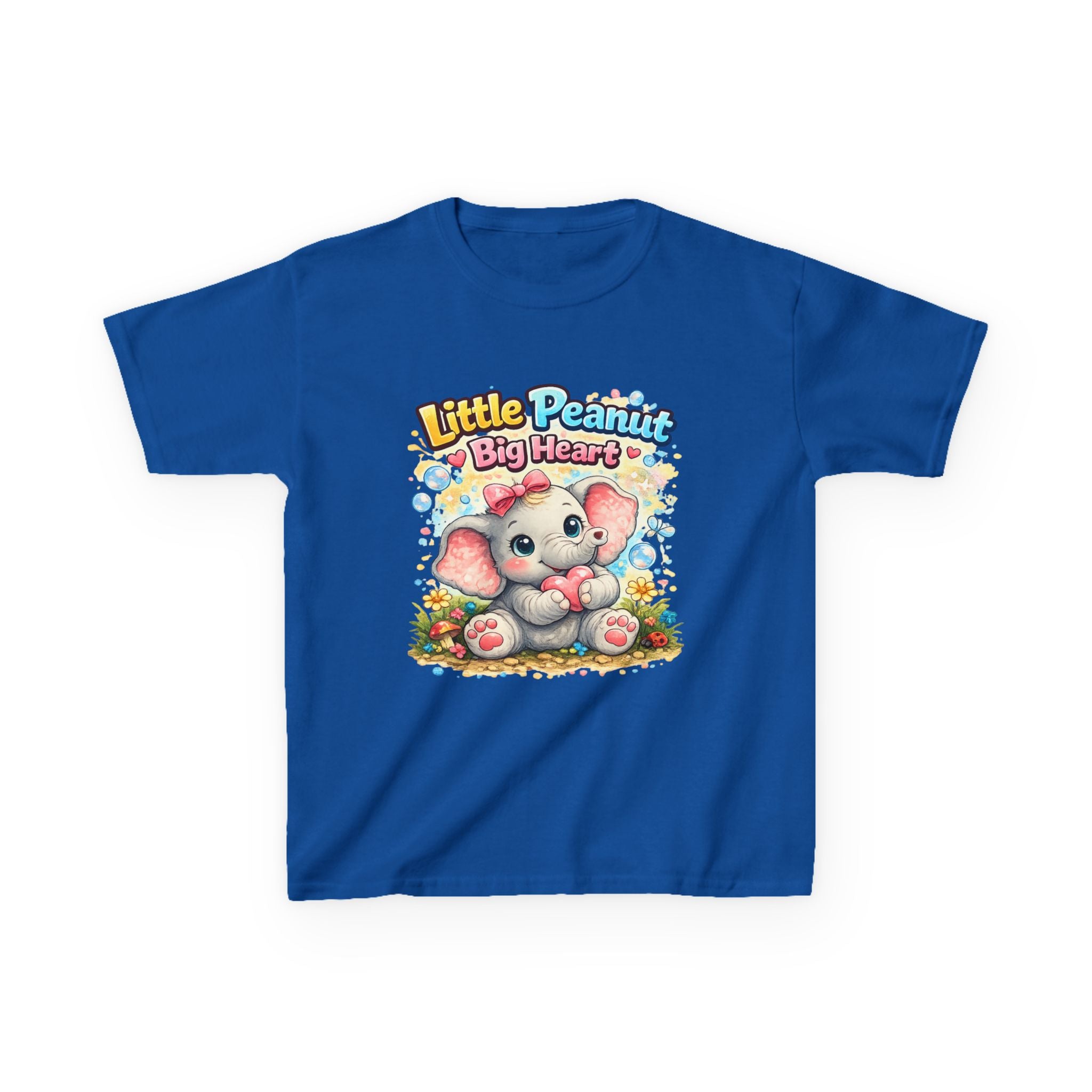 Kids Tee — "Little Peanut Big Heart" Cute Baby Elephant Shirt for Toddlers