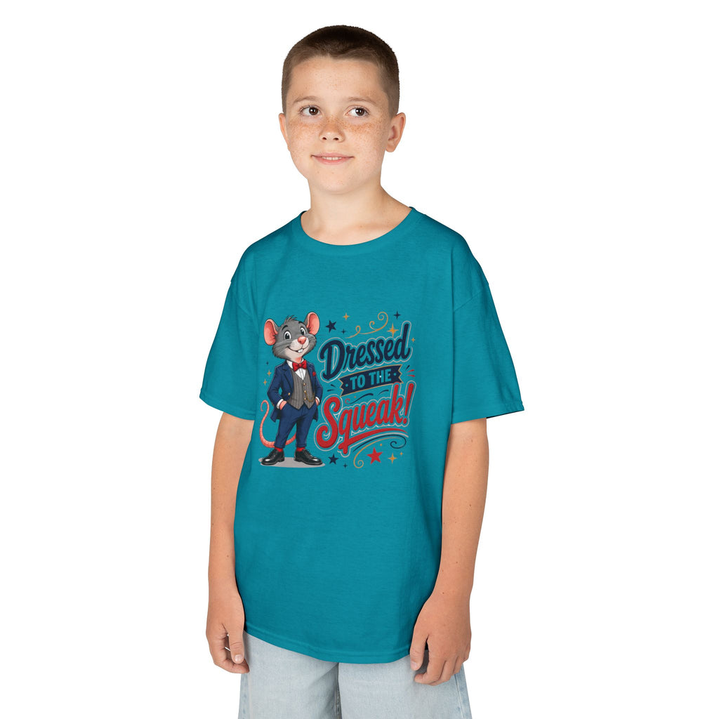 Kids Tee — "Dressed to the Squeak" Cartoon Mouse Graphic