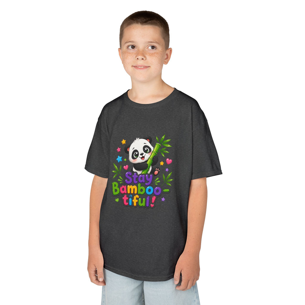 Kids Panda 'Stay Bambootiful!' T-Shirt — Cute Bamboo Forest Tee for Boys & Girls