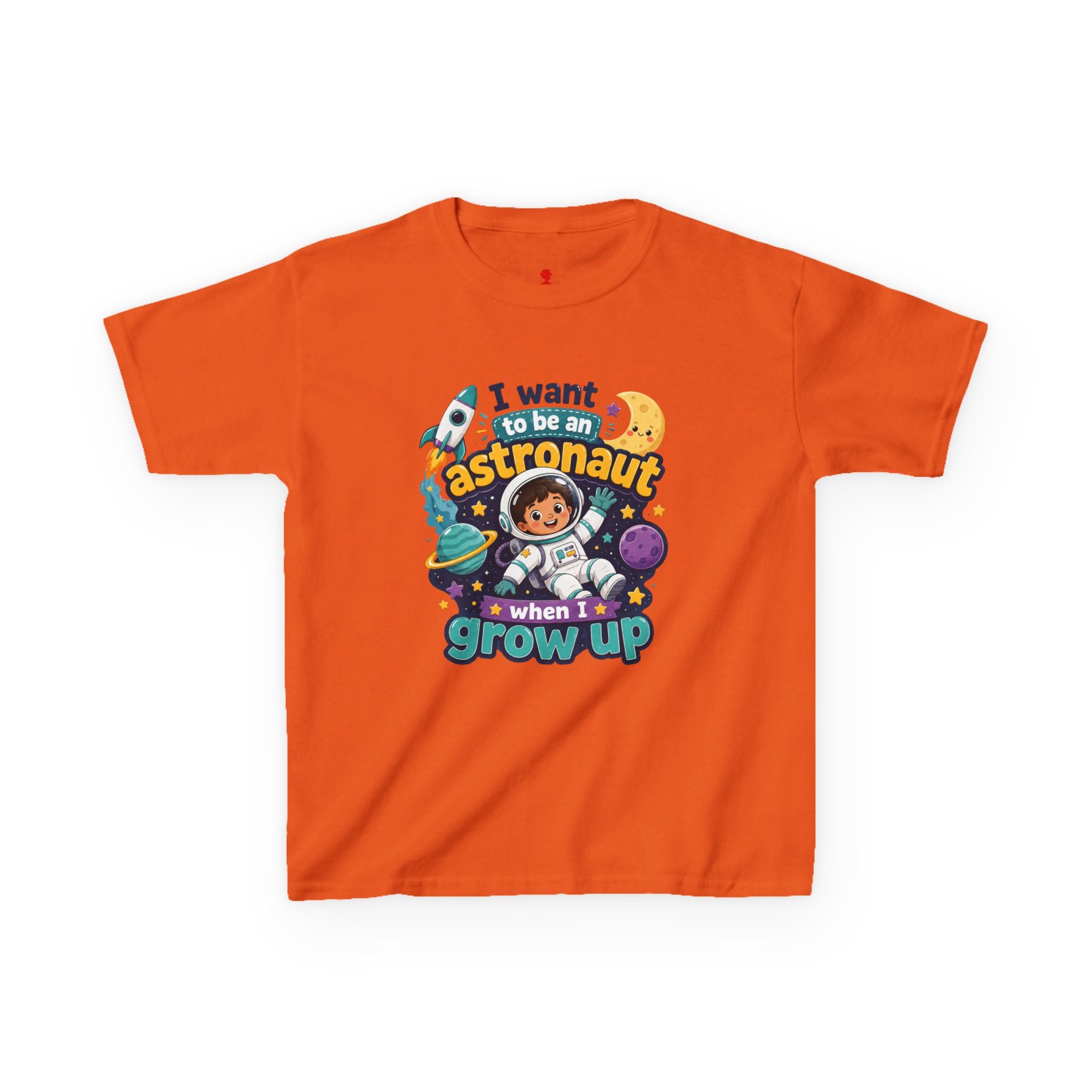 Kids Astronaut T-Shirt — "I Want to Be an Astronaut When I Grow Up" Space Tee