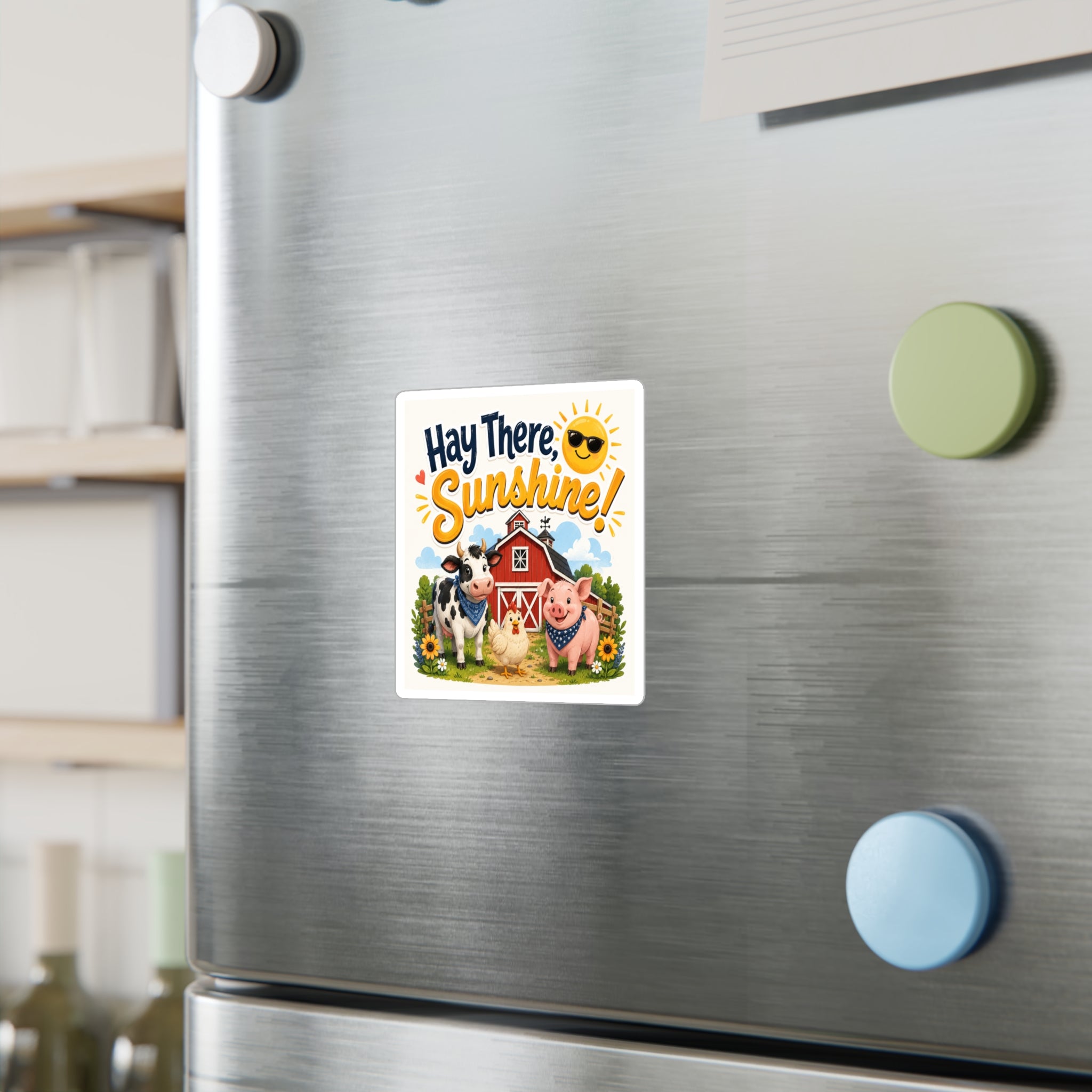 Hay There Sunshine! Farm Animal Vinyl Sticker