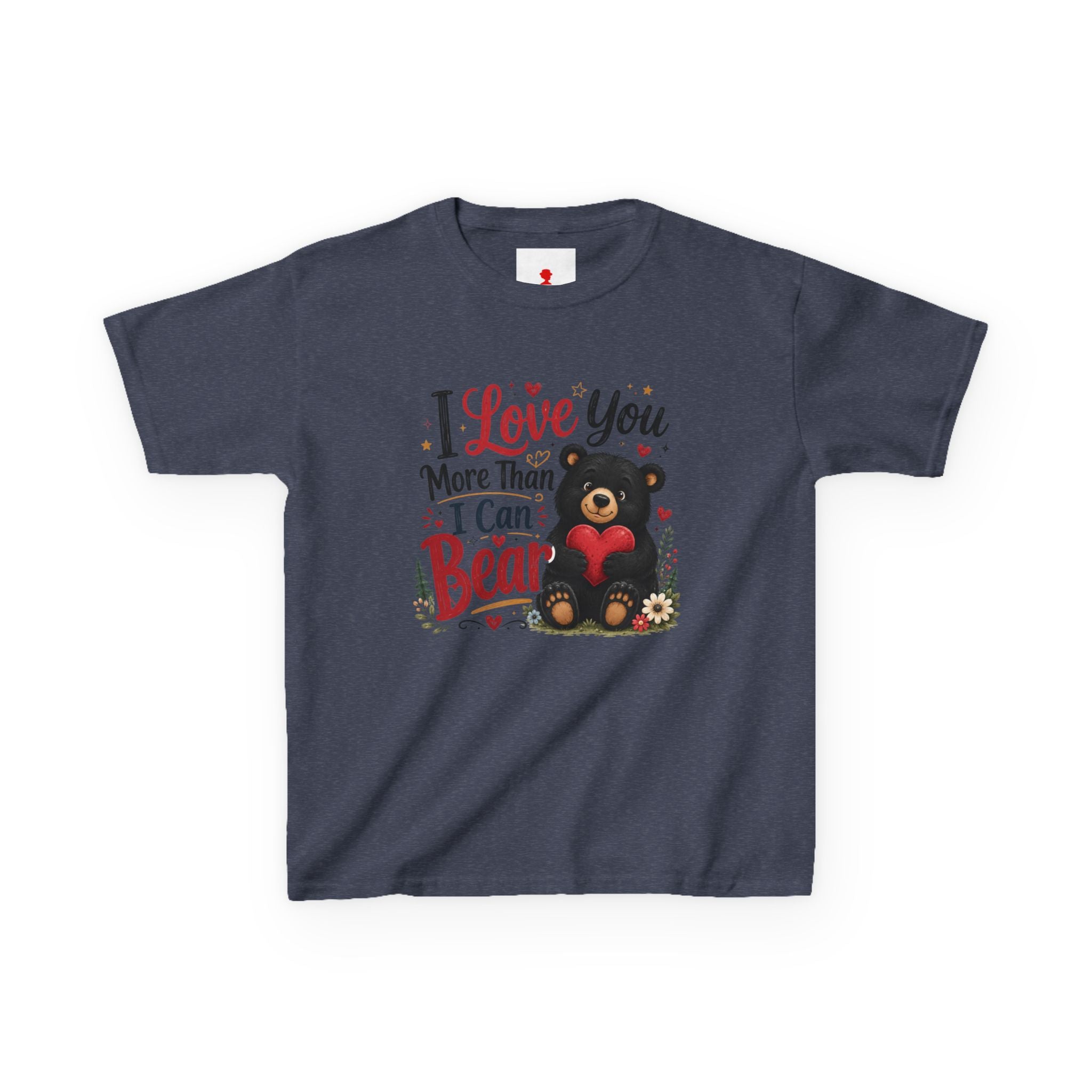 Kids T-Shirt - "I Love You More Than I Can Bear" Cute Bear Valentine Tee