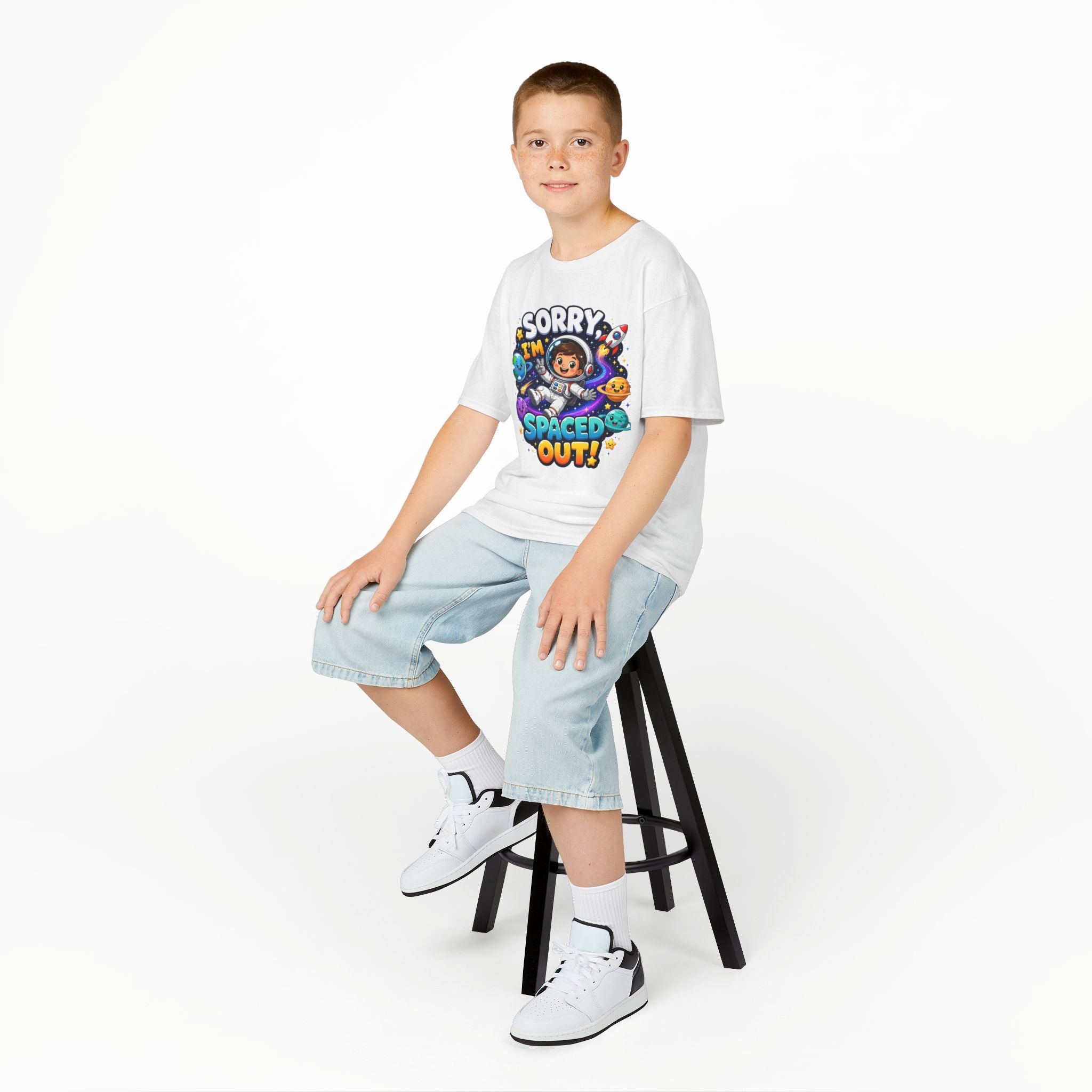 Spaced Out Kids T-Shirt — "Sorry I'm Spaced Out!" Cute Space Astronaut Tee