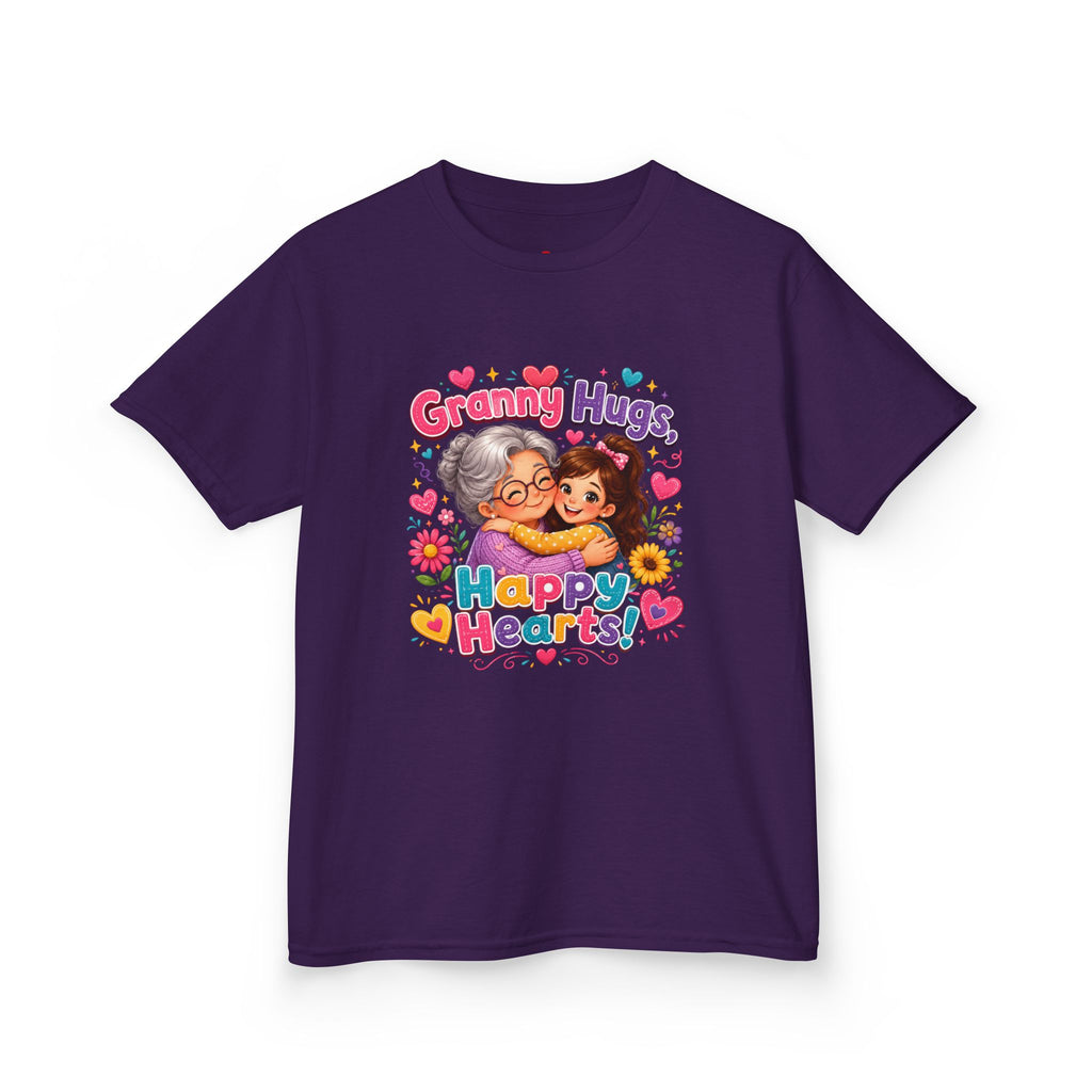 Granny Hugs Happy Hearts Tee | Grandma Grandchild Cute Illustration