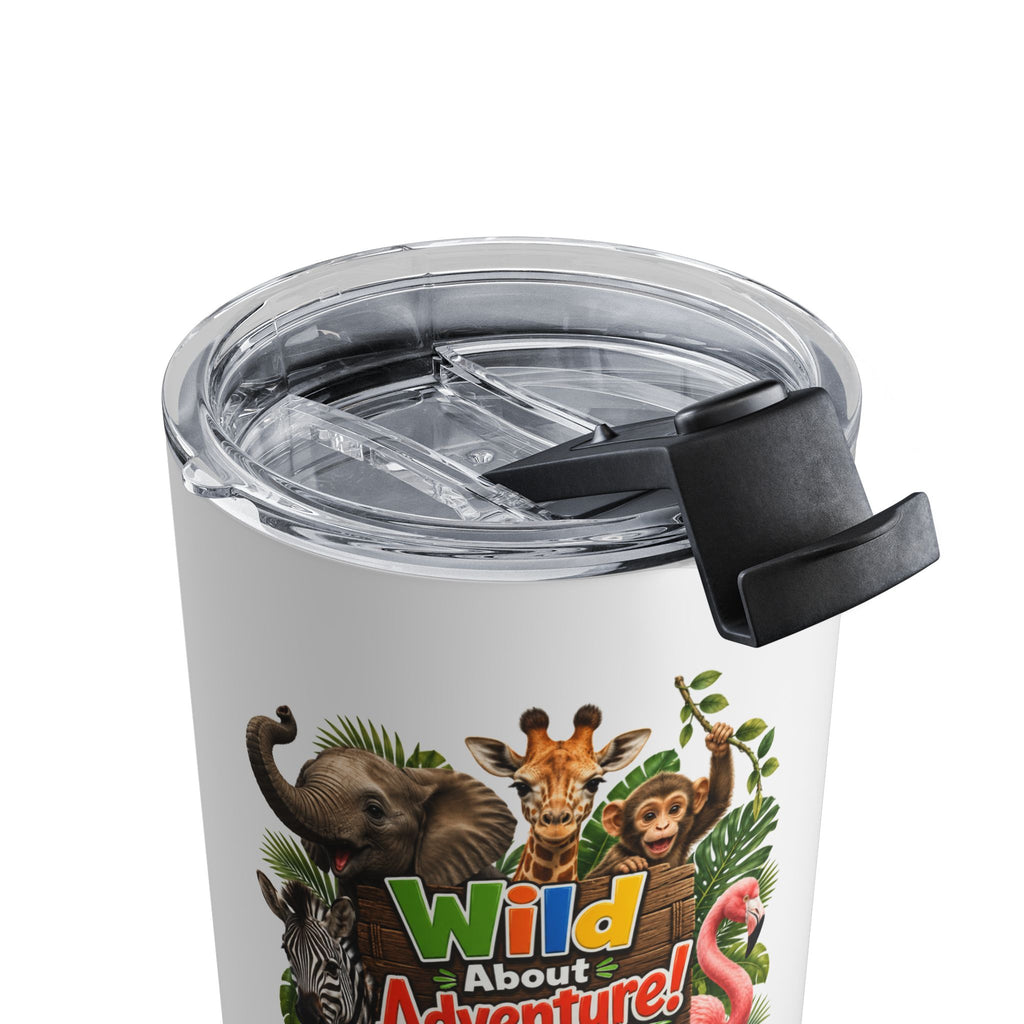 Wild About Adventure 10oz Kids Tumbler — Cute Safari Animal Travel Cup