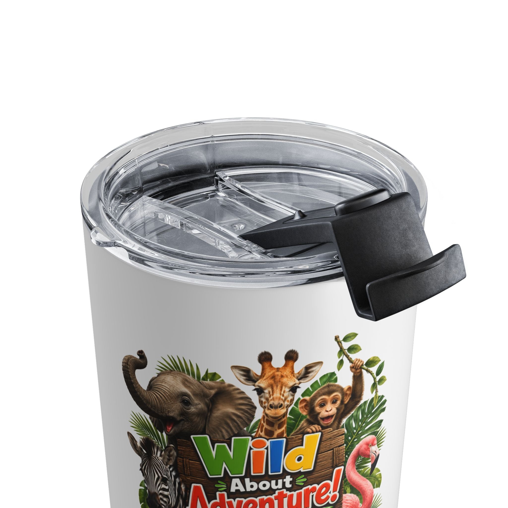 Wild About Adventure 10oz Kids Tumbler — Cute Safari Animal Travel Cup
