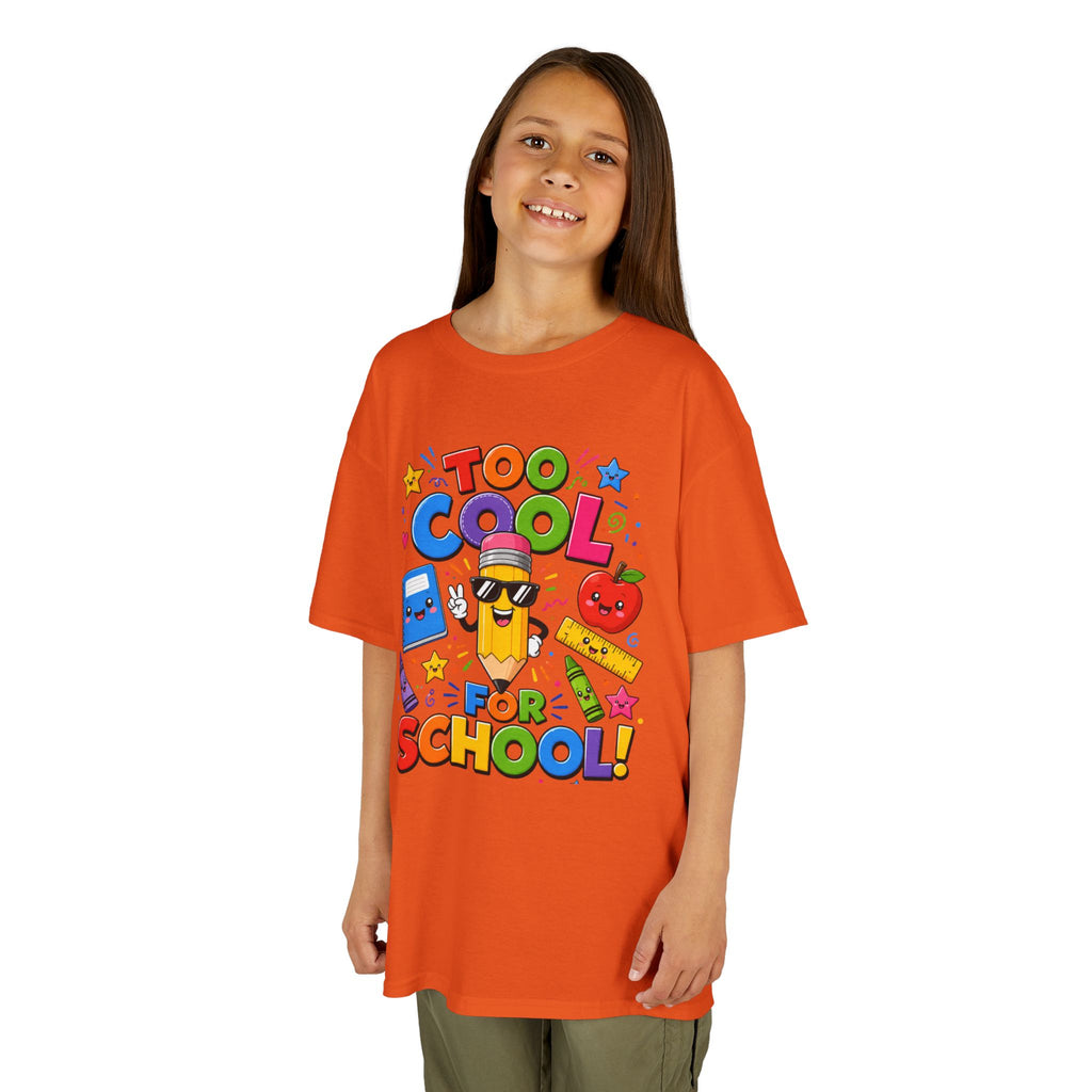 Too Cool For School Kids Tee | Cute Pencil School Supplies Back to School