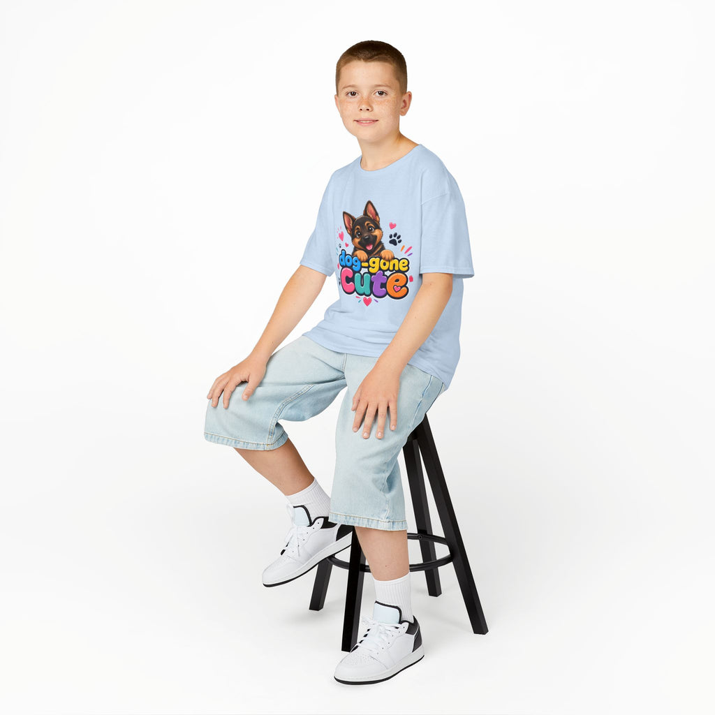 Kids T-Shirt — "Dog-Gone Cute" German Shepherd Puppy Tee