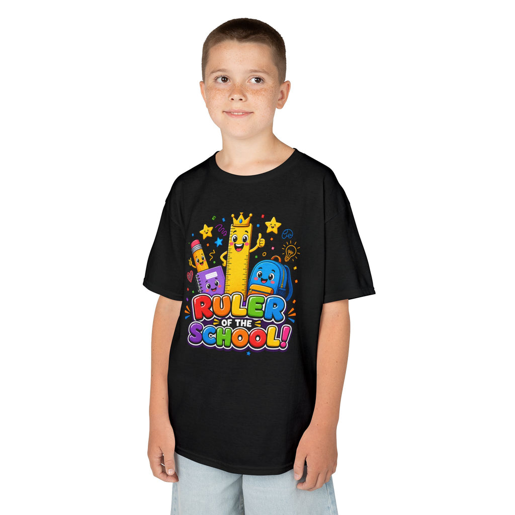 Ruler of the School kids T-Shirt | Cute School Supplies Graphic