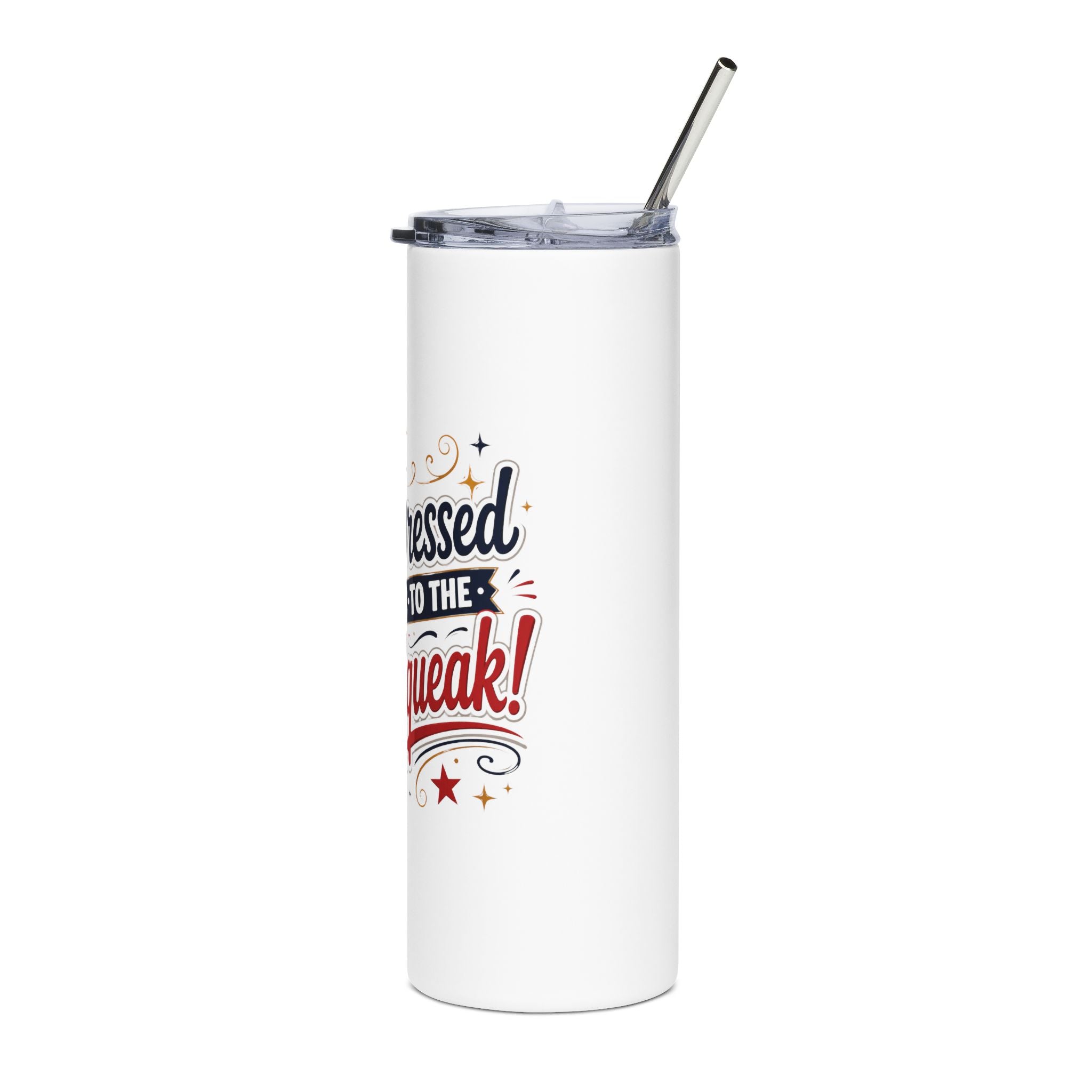 20oz Stainless Steel Tumbler — "Dressed to the Squeak" Patriotic Mouse Travel Cup