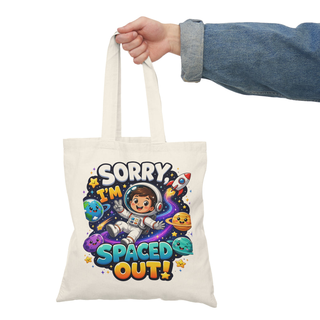 Sorry I’m Spaced Out! Cute Astronaut Tote Bag