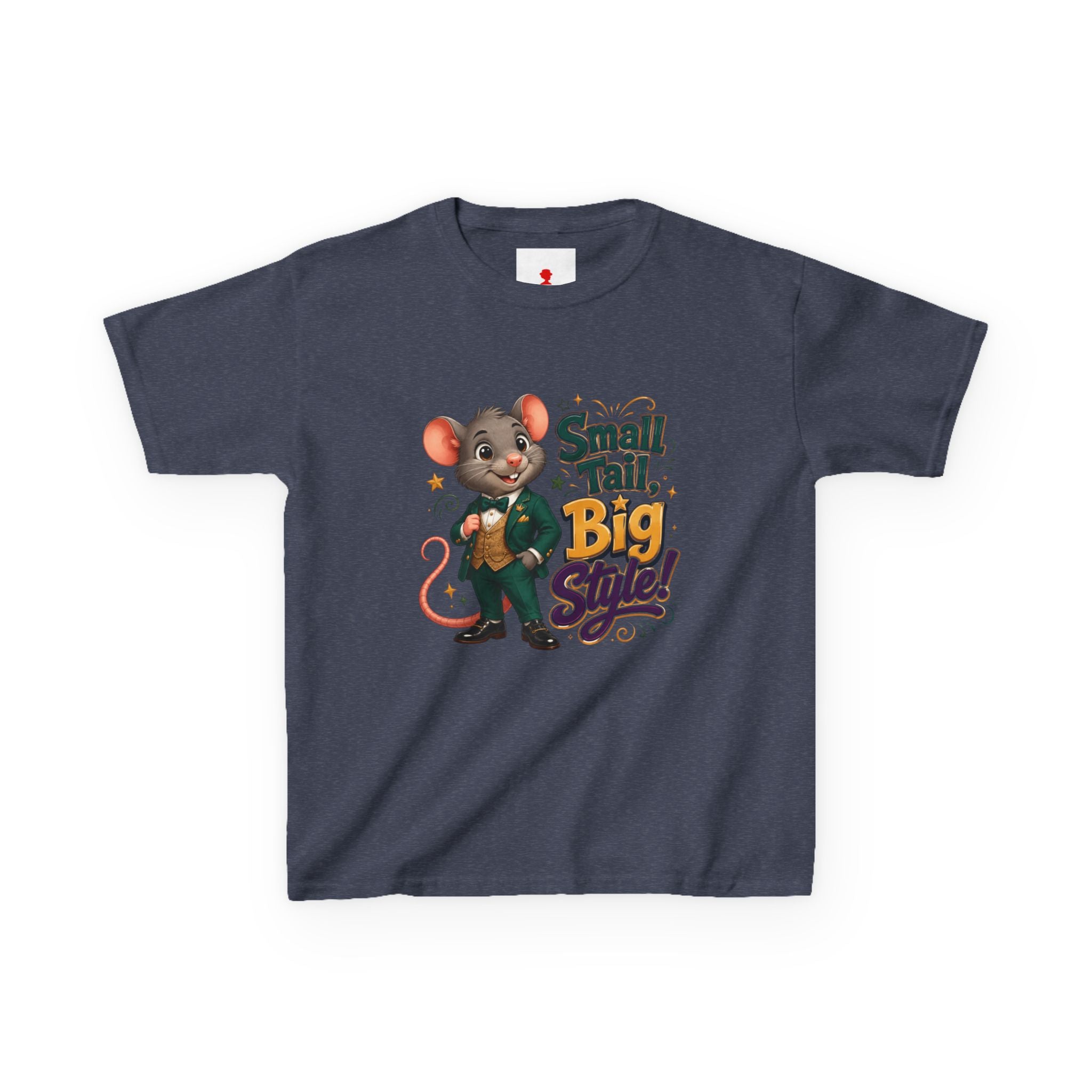 Kids T-Shirt — “Small Tail, Big Style!” Cartoon Mouse Graphic Tee