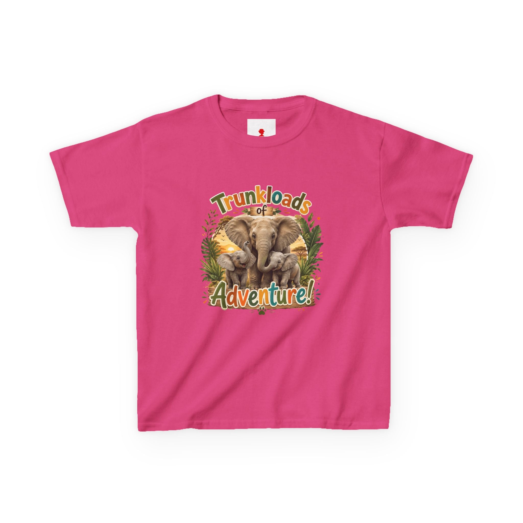 Kids Tee - "Trunkloads of Adventure" Elephant Graphic
