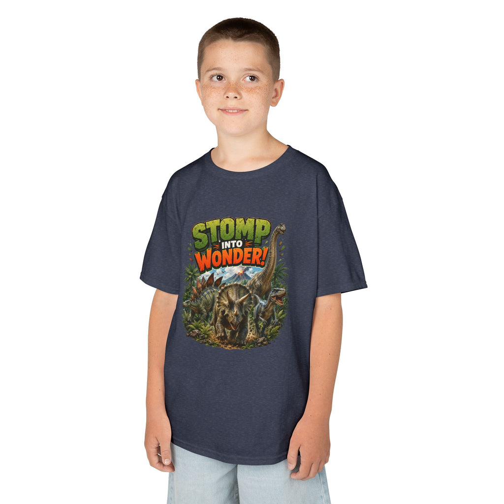 Kids T-Shirt - "Stomp Into Wonder" Dinosaur Graphic Tee