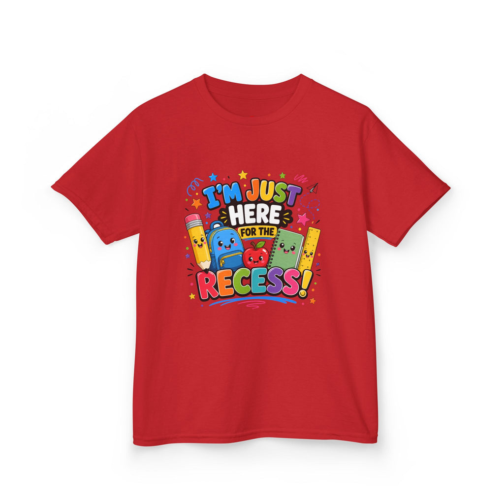I'm Just Here for Recess Kids T-Shirt | Playful School Graphic Tee