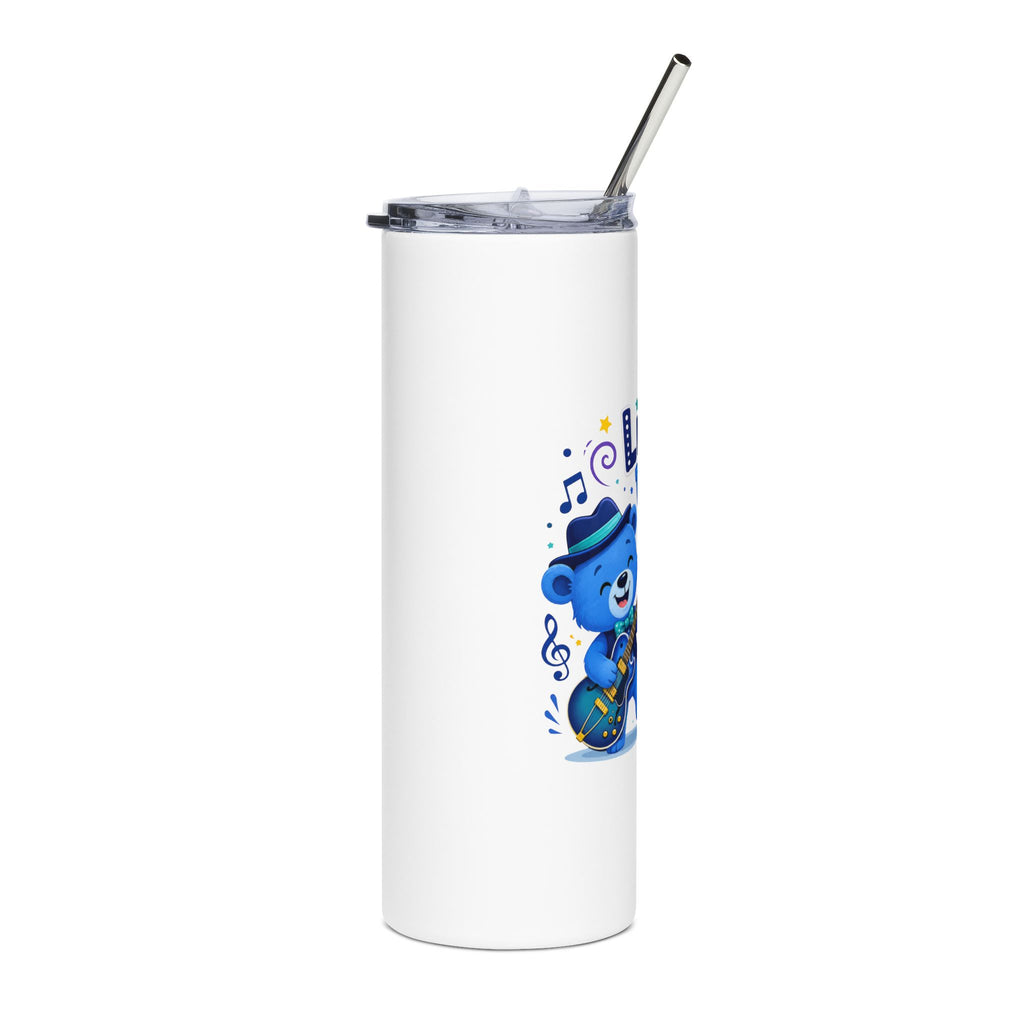 20oz Stainless Tumbler — "Little Blues Big Smiles" Blue Bear Music Design