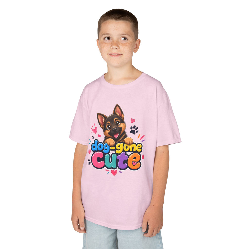 Kids T-Shirt — "Dog-Gone Cute" German Shepherd Puppy Tee