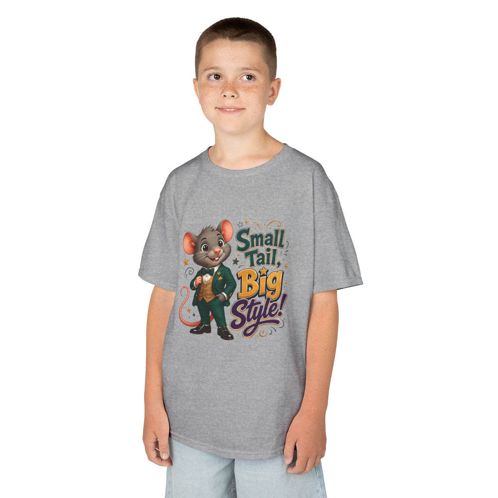 Kids T-Shirt — “Small Tail, Big Style!” Cartoon Mouse Graphic Tee