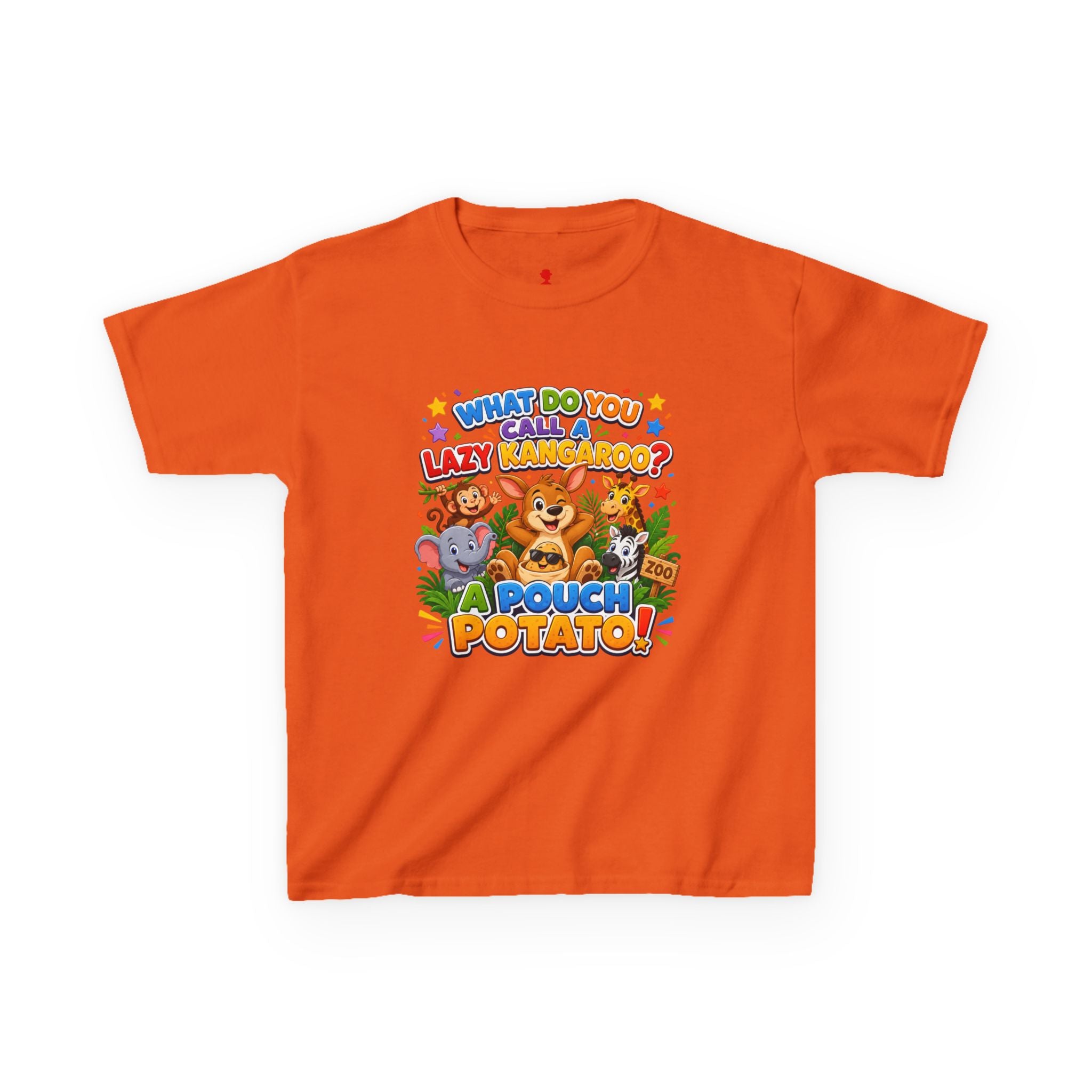 Lazy Kangaroo Pouch Potato Kids T-Shirt | Cute Animal Nursery Tee