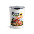 10oz Farm Fresh Fun Tumbler — Cute Barnyard Cow Pig Chick Insulated Mug