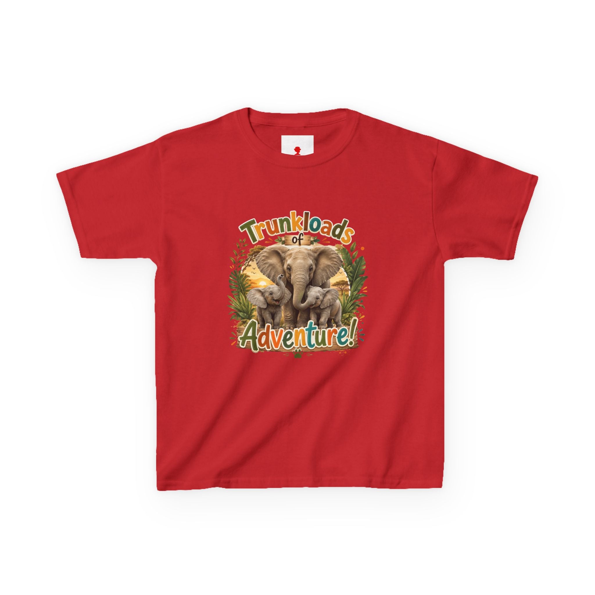 Kids Tee - "Trunkloads of Adventure" Elephant Graphic