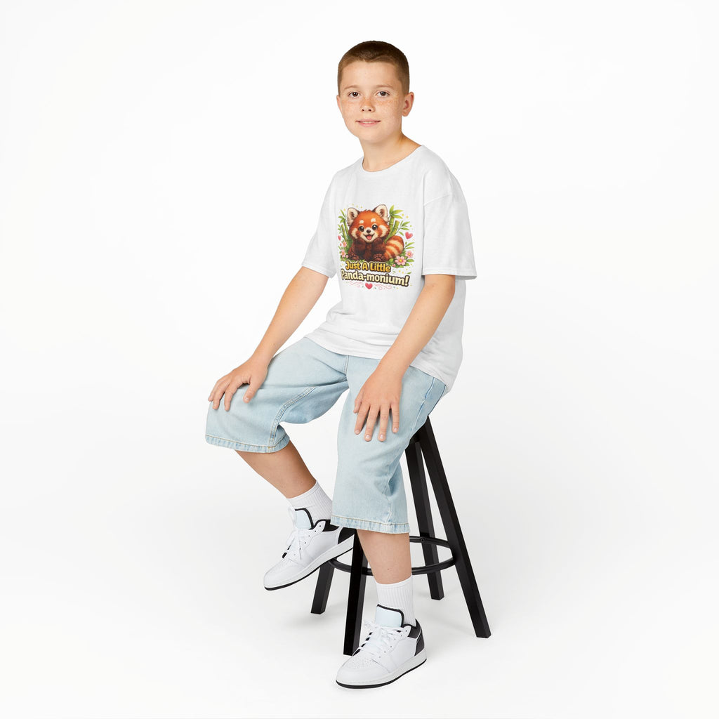 Red Panda Illustration Kids T-Shirt | "Just A Little Panda-monium"