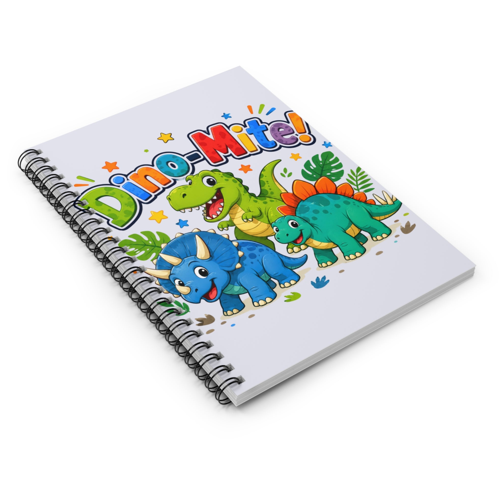 Dino-Mite! Kids Spiral Notebook — Cute Dinosaur Ruled Journal for School & Notes