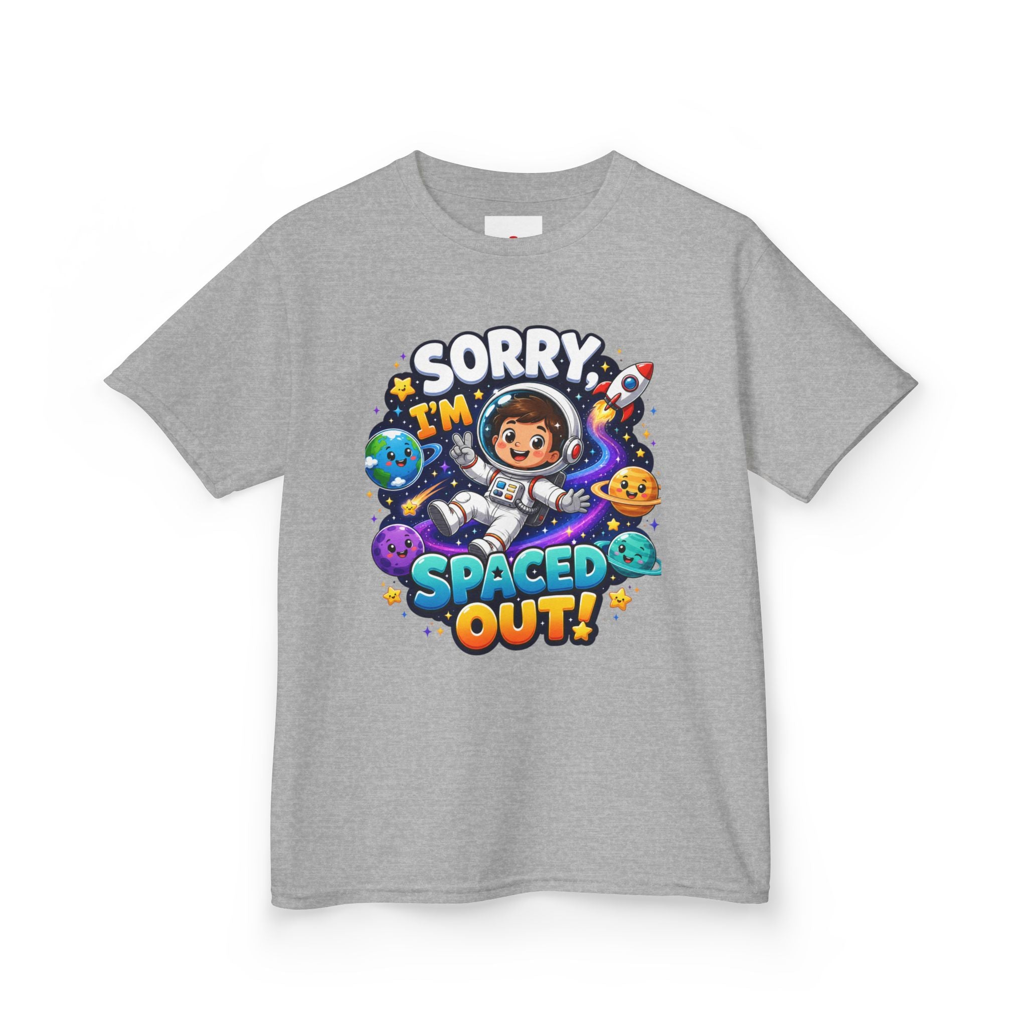 Spaced Out Kids T-Shirt — "Sorry I'm Spaced Out!" Cute Space Astronaut Tee